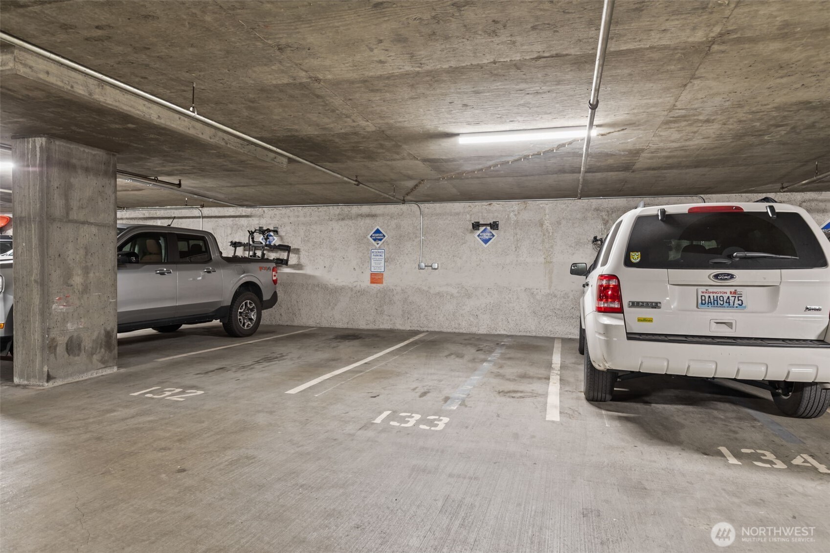 Assigned parking with EV Charger and Bike Rack