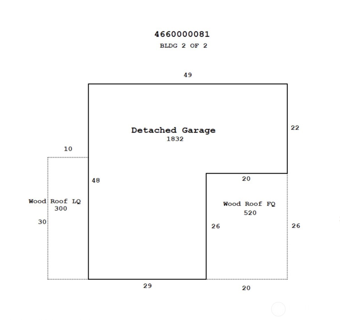 Garage Floor Plan showing two carports