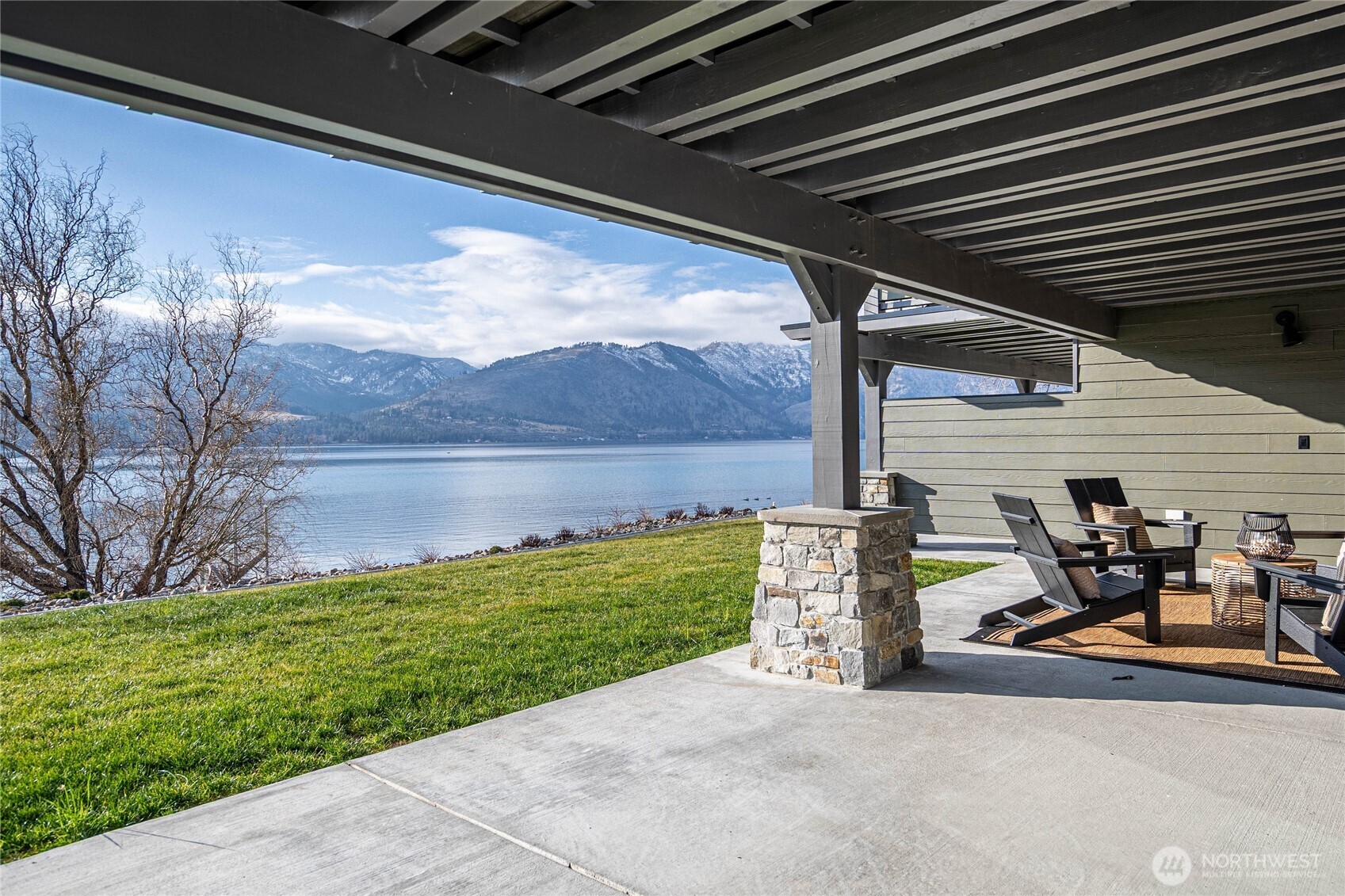 Lake Chelan is just steps from your private back patio.