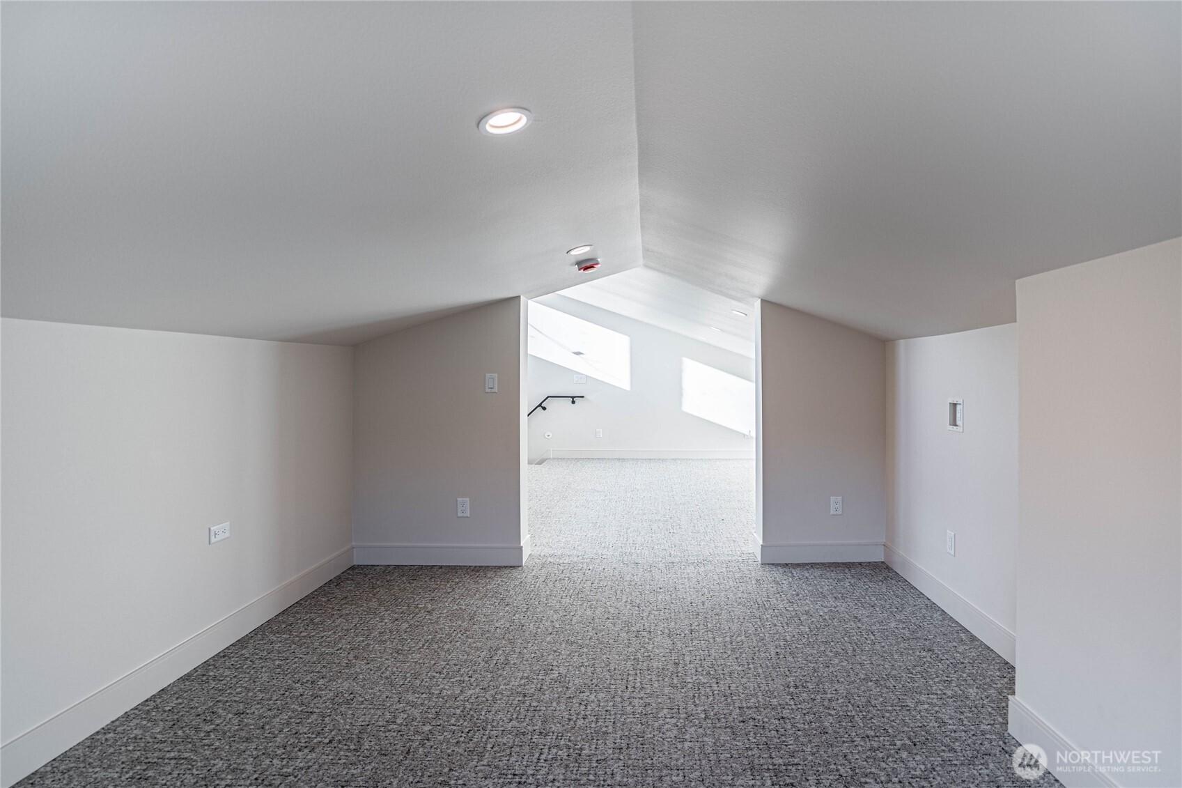 View of loft sleeping area toward bonus area.