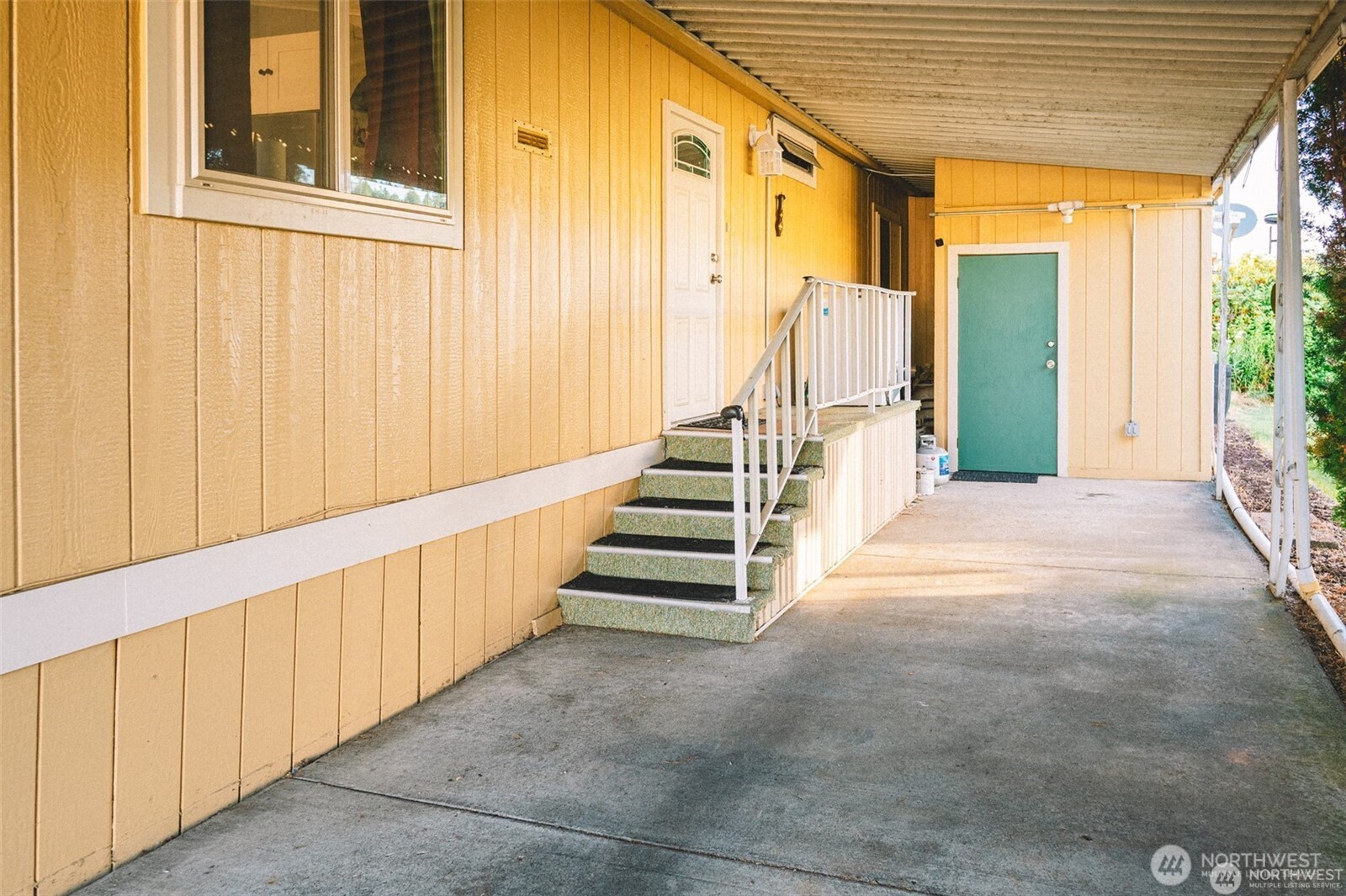 carport and side entrance