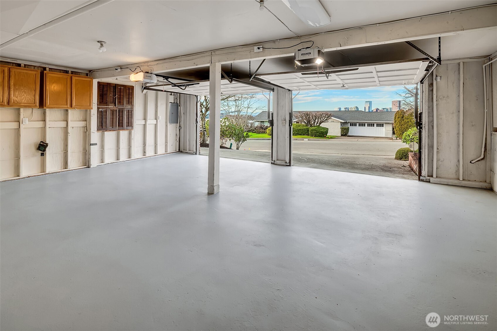 Ample two bay garage