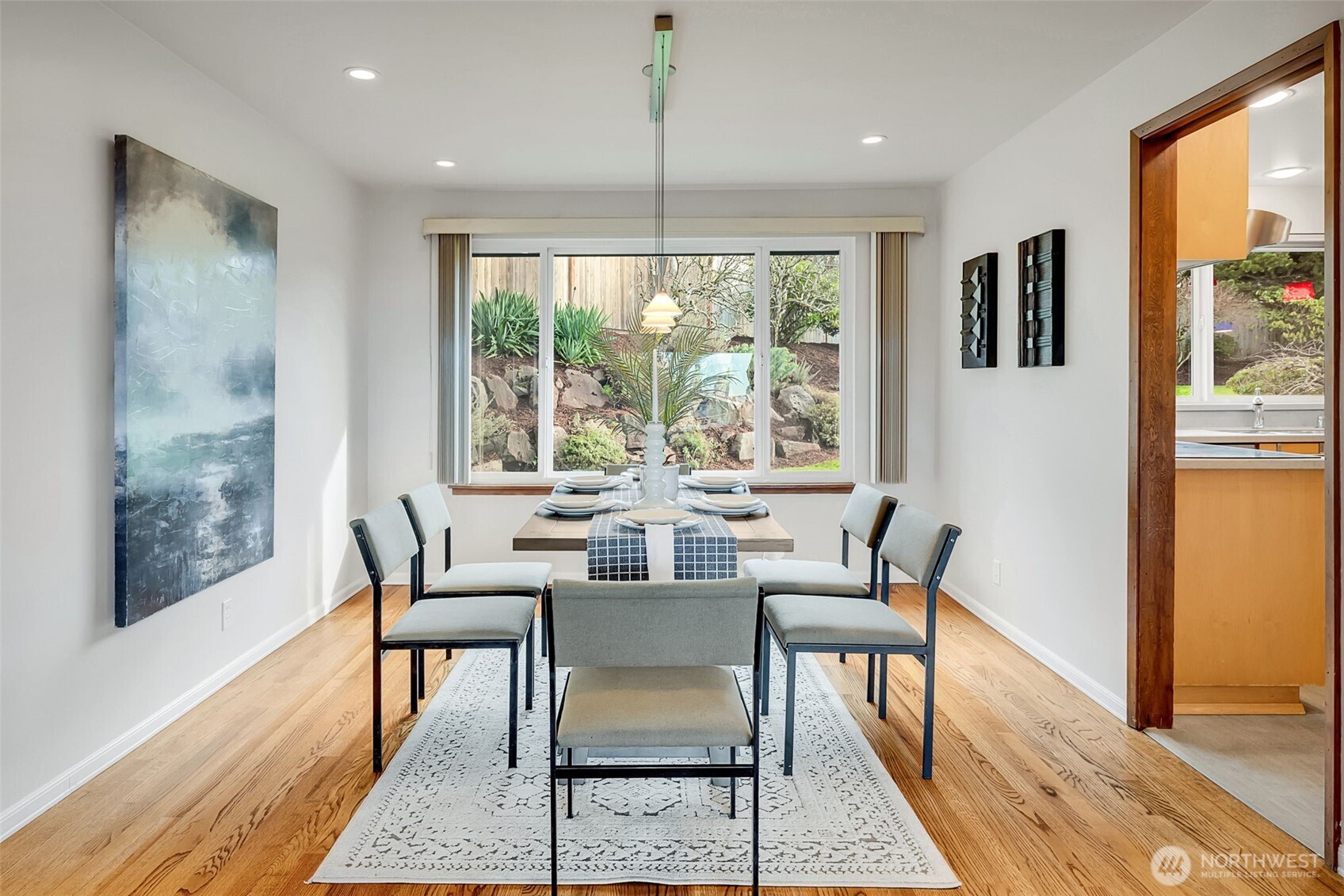Dining room with South Facing window