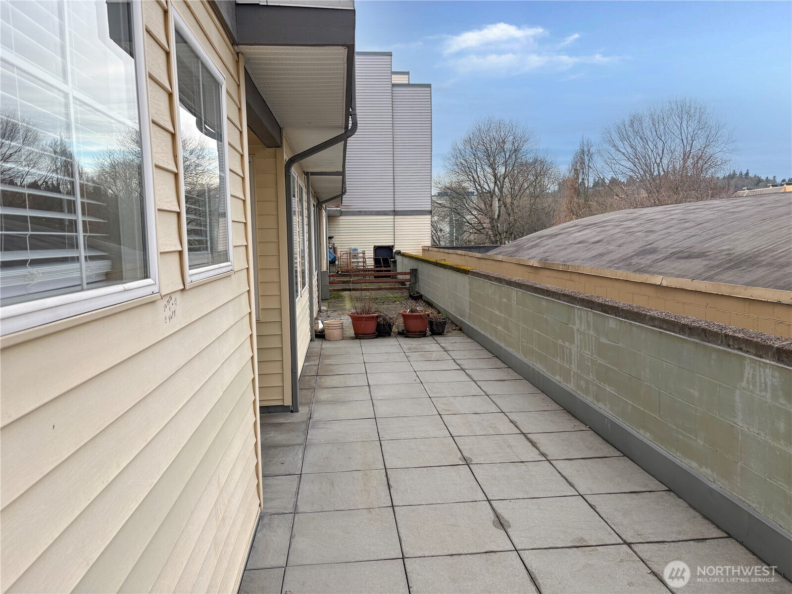 Extended patio view highlighting privacy and flexibility for outdoor use.