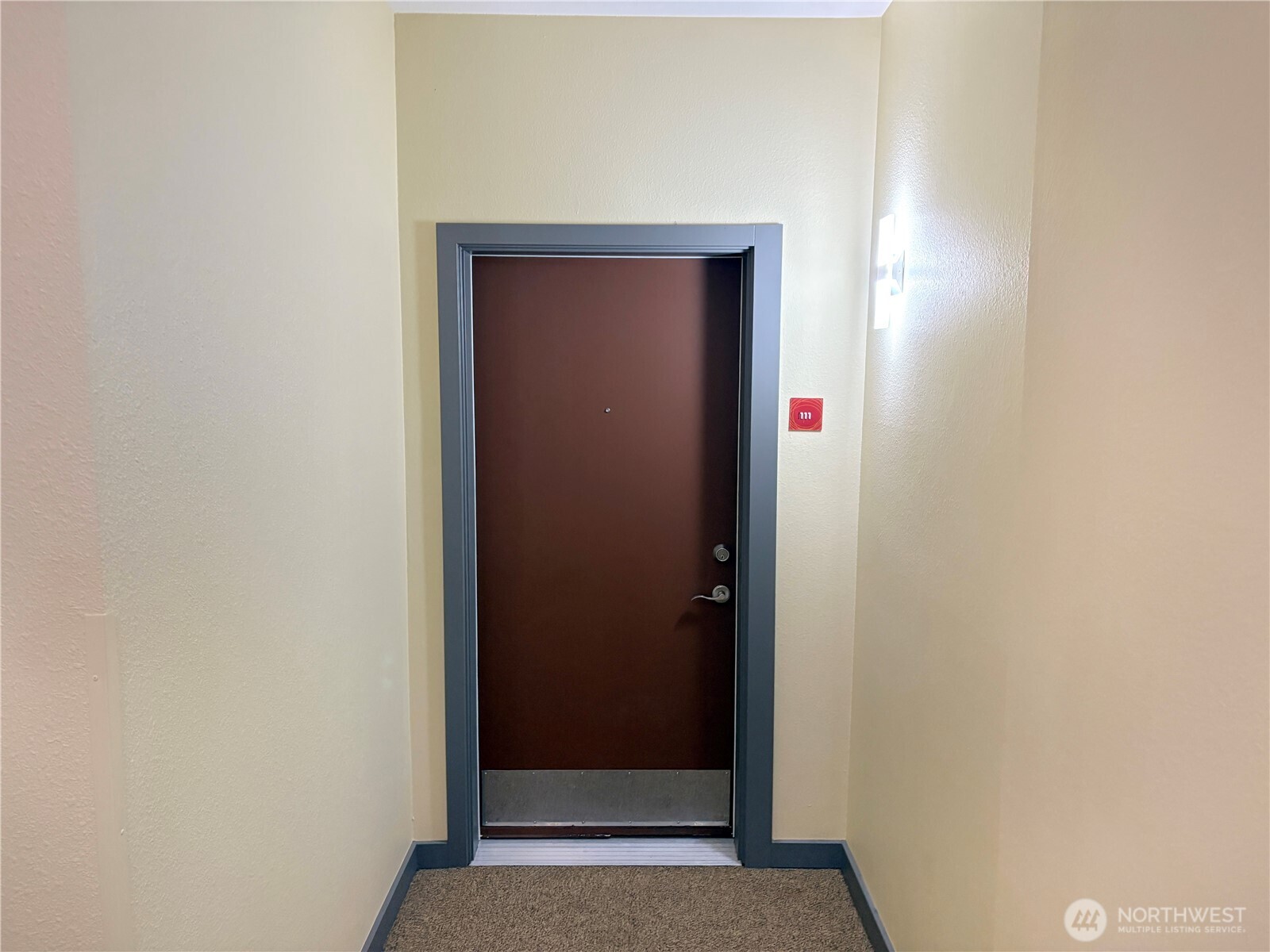Secure interior building entry providing peace of mind and controlled access for residents.