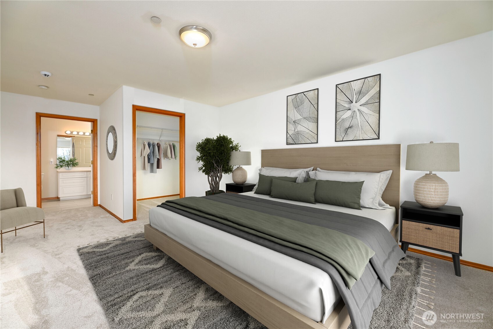 Virtual Staging Large Primary Bedroom