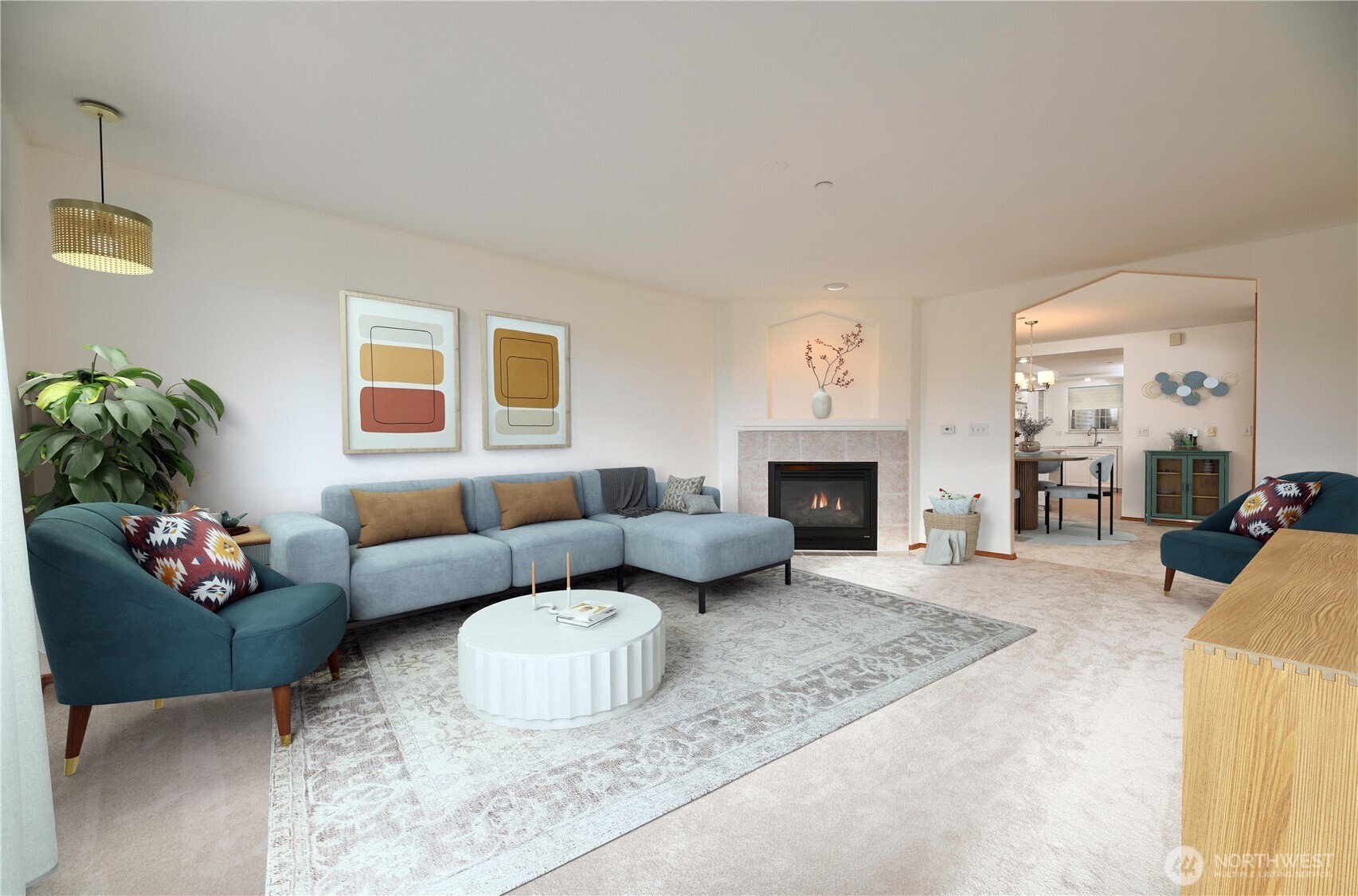 Virtual Staging Spacious and Bright Living Areas