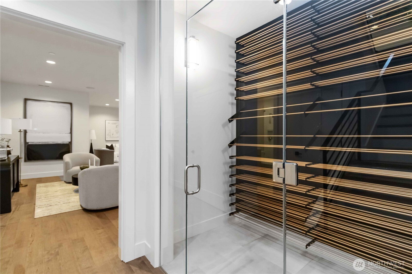 Modern 350 bottle wine cellar.