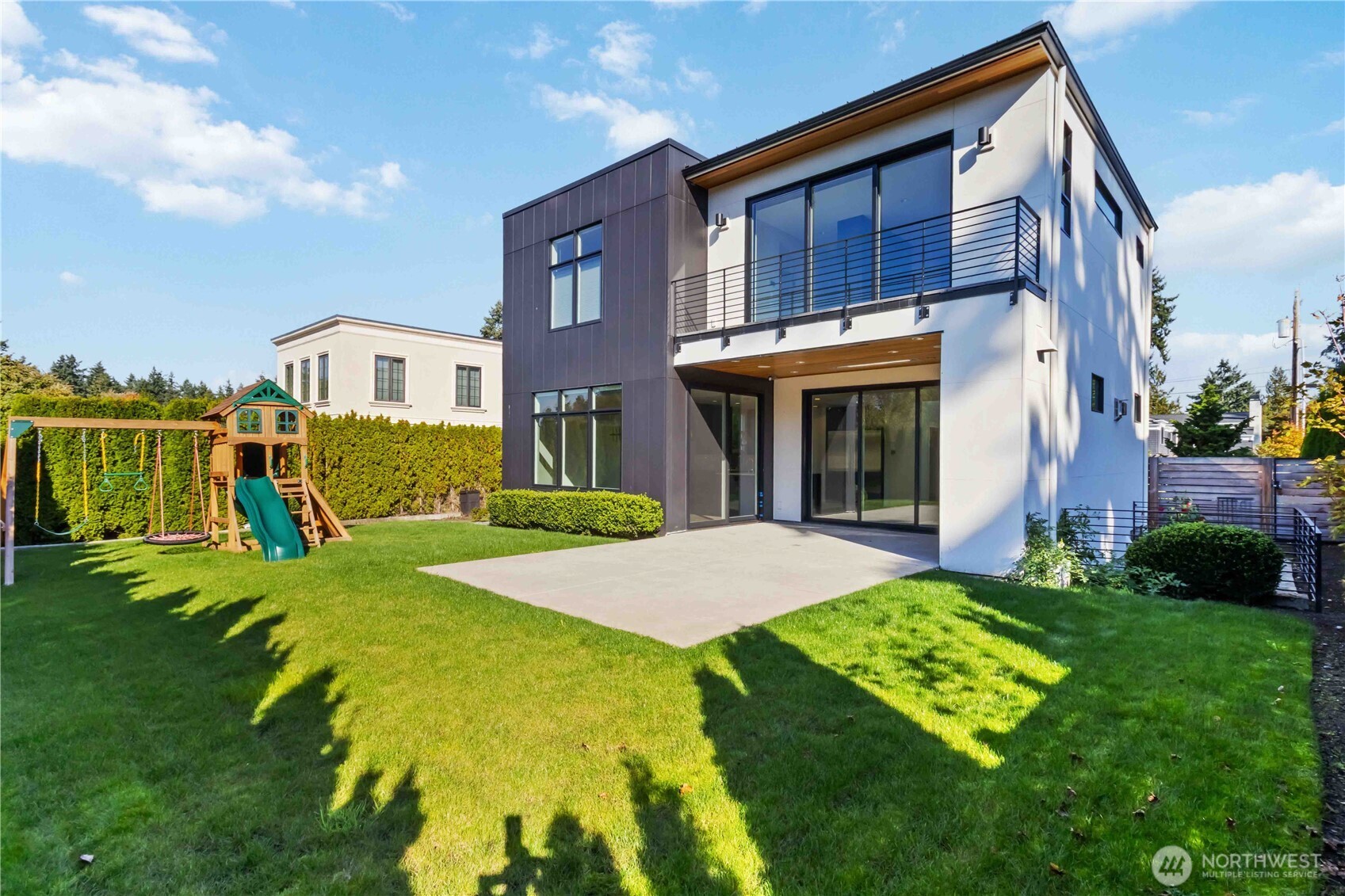 Flat backyard with no obstruction of natural light to the home!