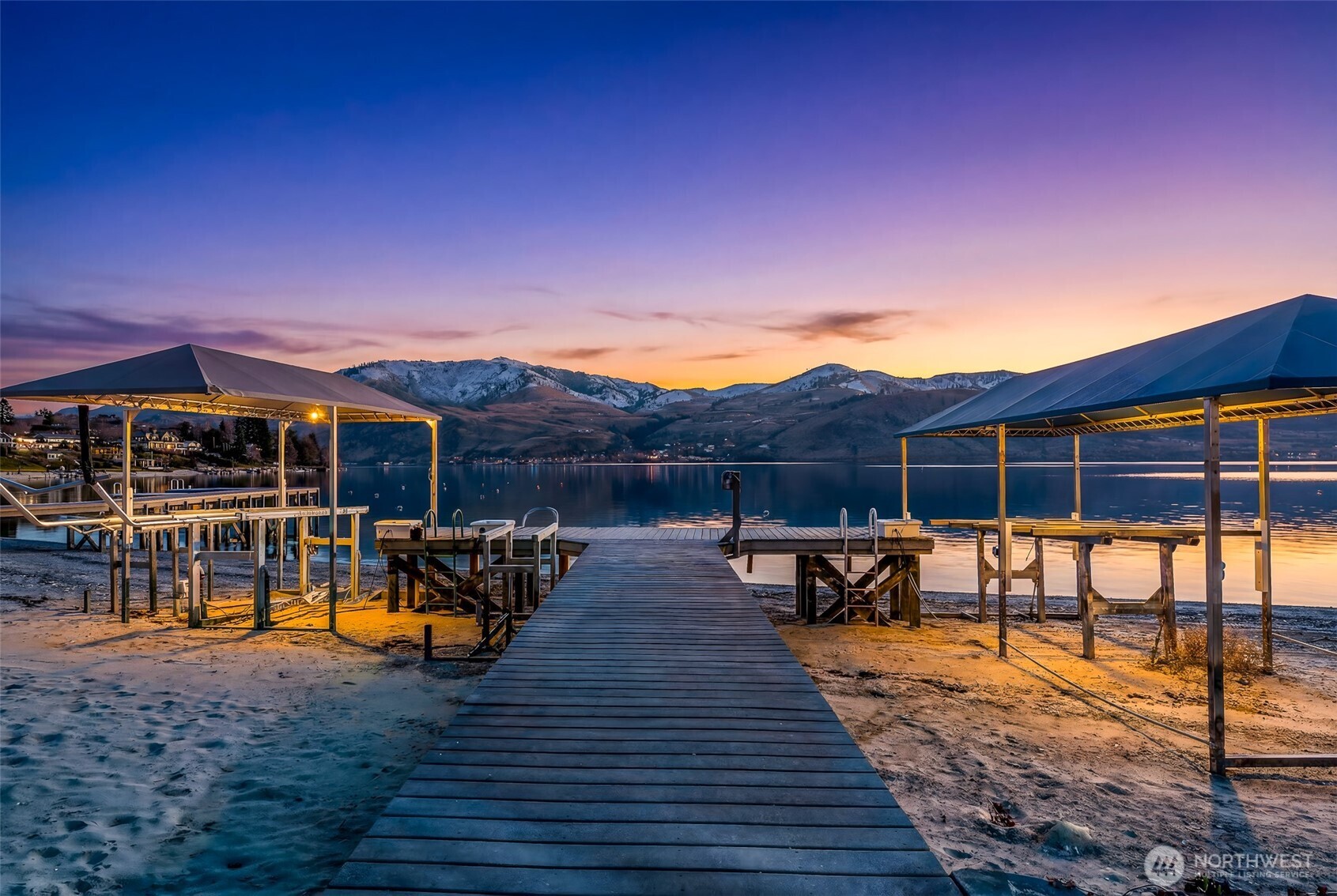 Winter view from the shared dock
