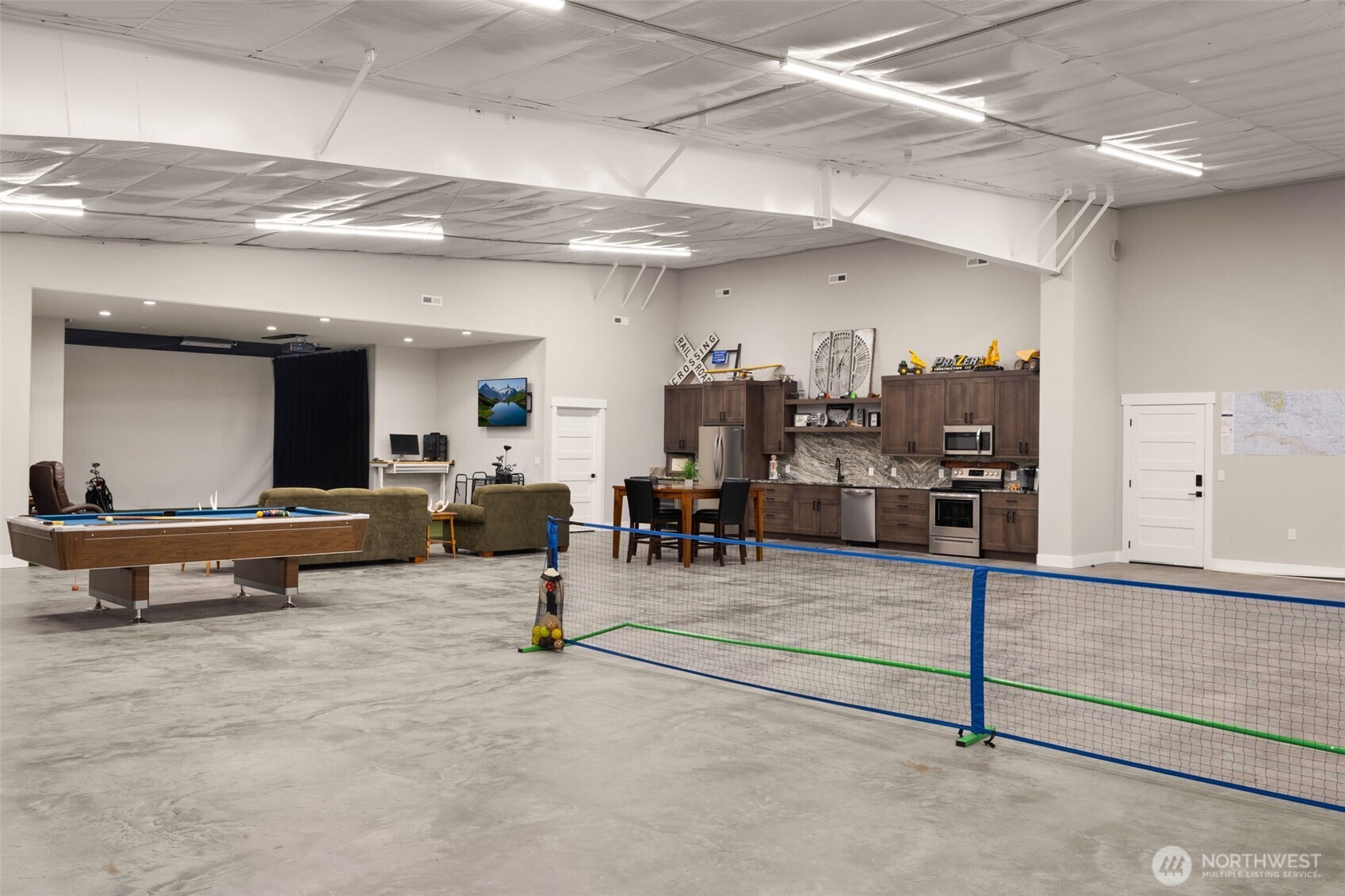 Pickleball Court + Pool Table + Poker Table