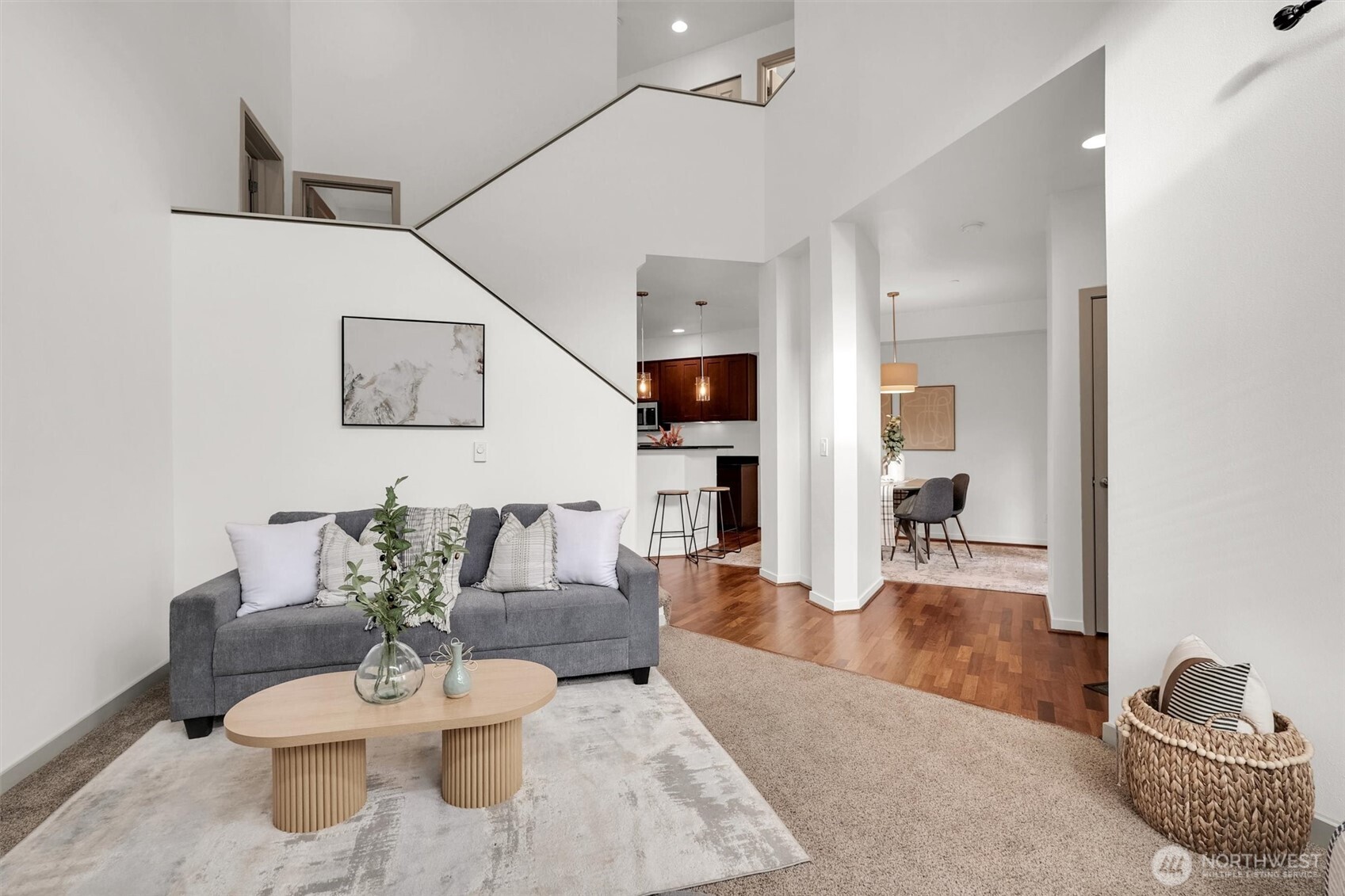 Open-concept living and dining space with easy flow throughout the main level.