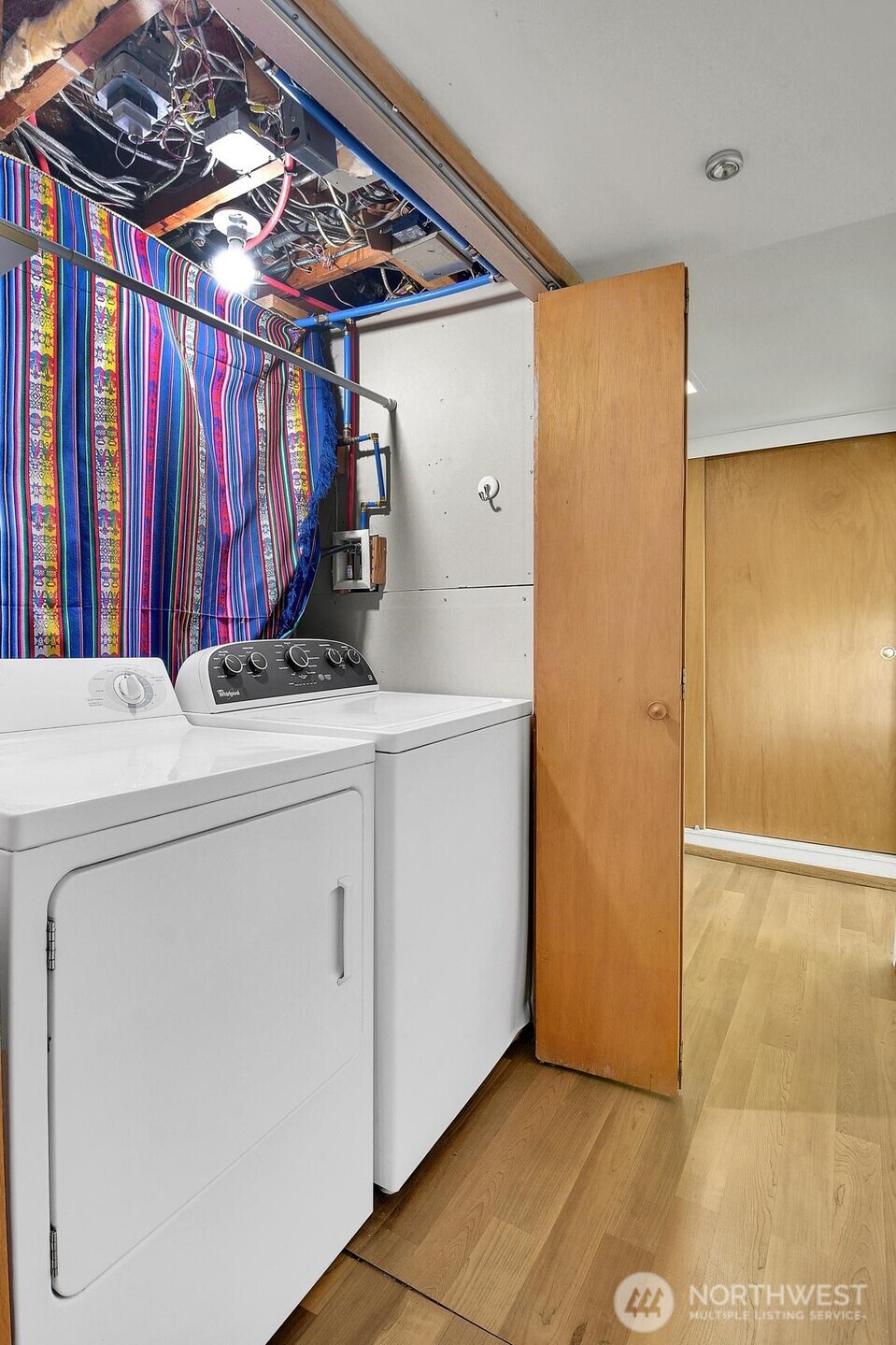 Laundry area in the lower level.