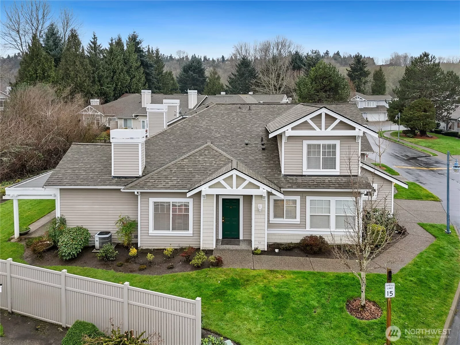 Welcome to Marina Pointe, a gated community surrounded by trails and greenery.