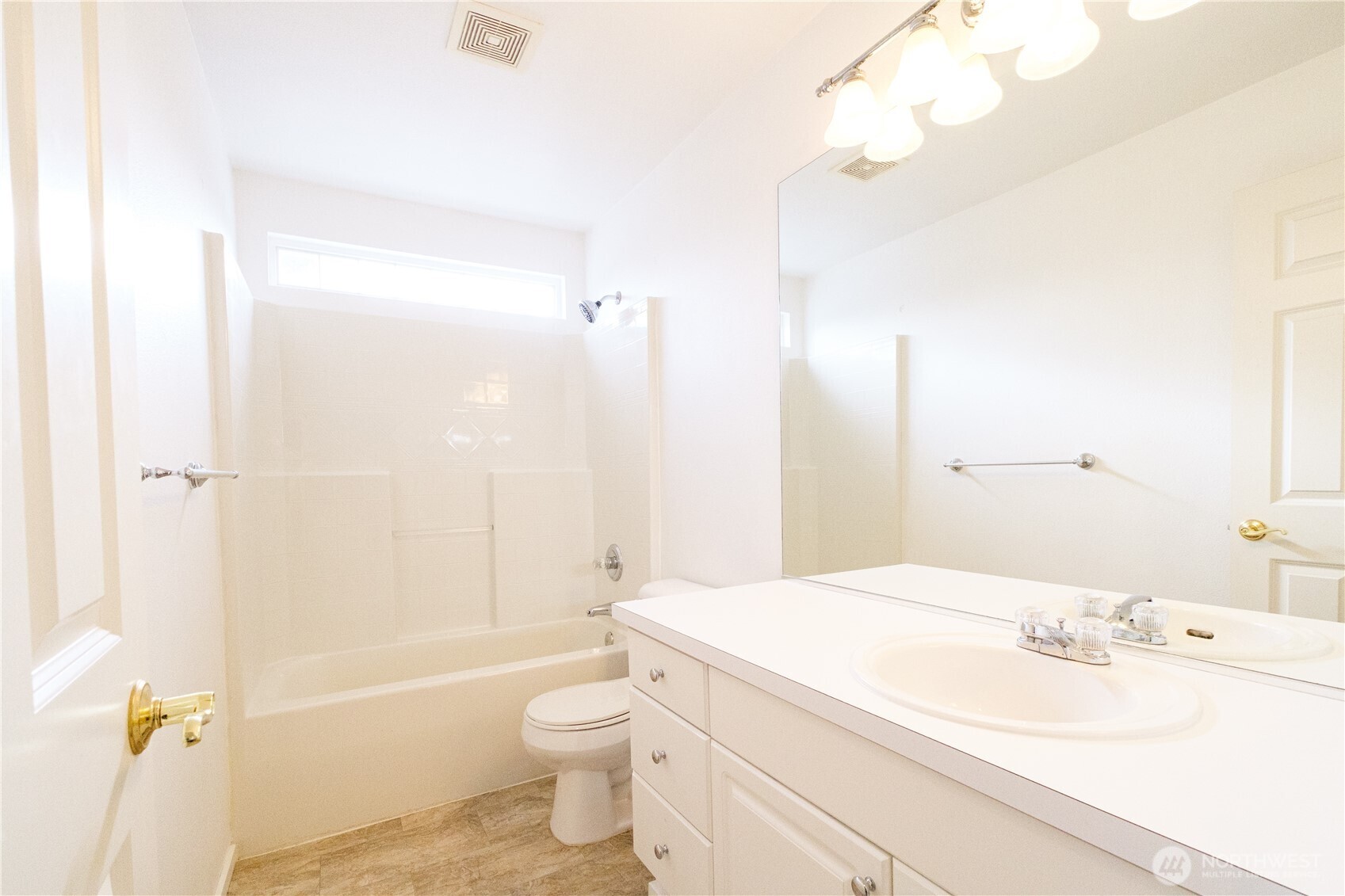 Down the hall has the spacious second bedroom w/ deep closet