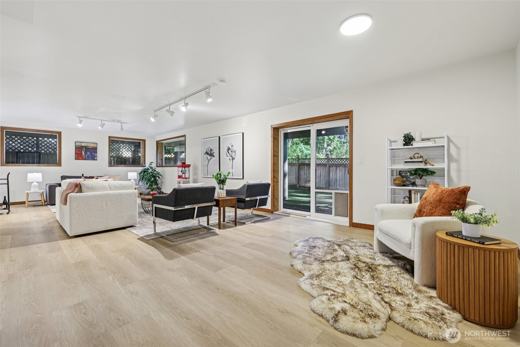 Lower level living/family with walkout door to the back yard