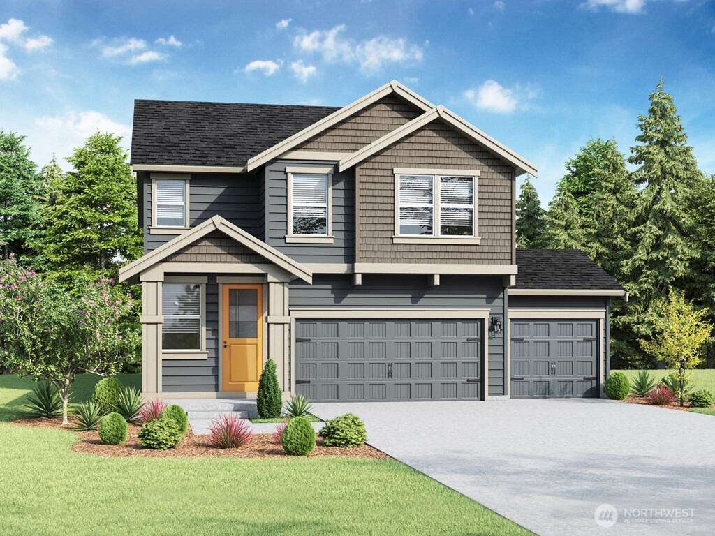 Elevation of actual home, colors will vary.