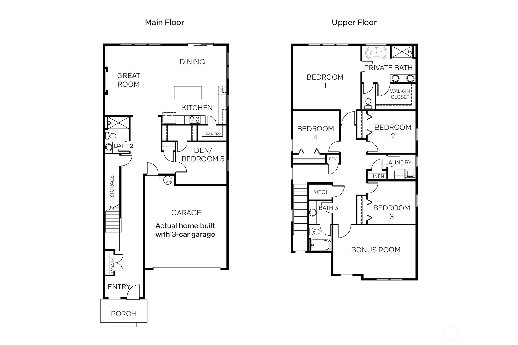 Grand entry with a wide hallway.  Pictures are for representational purposes only, colors and features may vary.