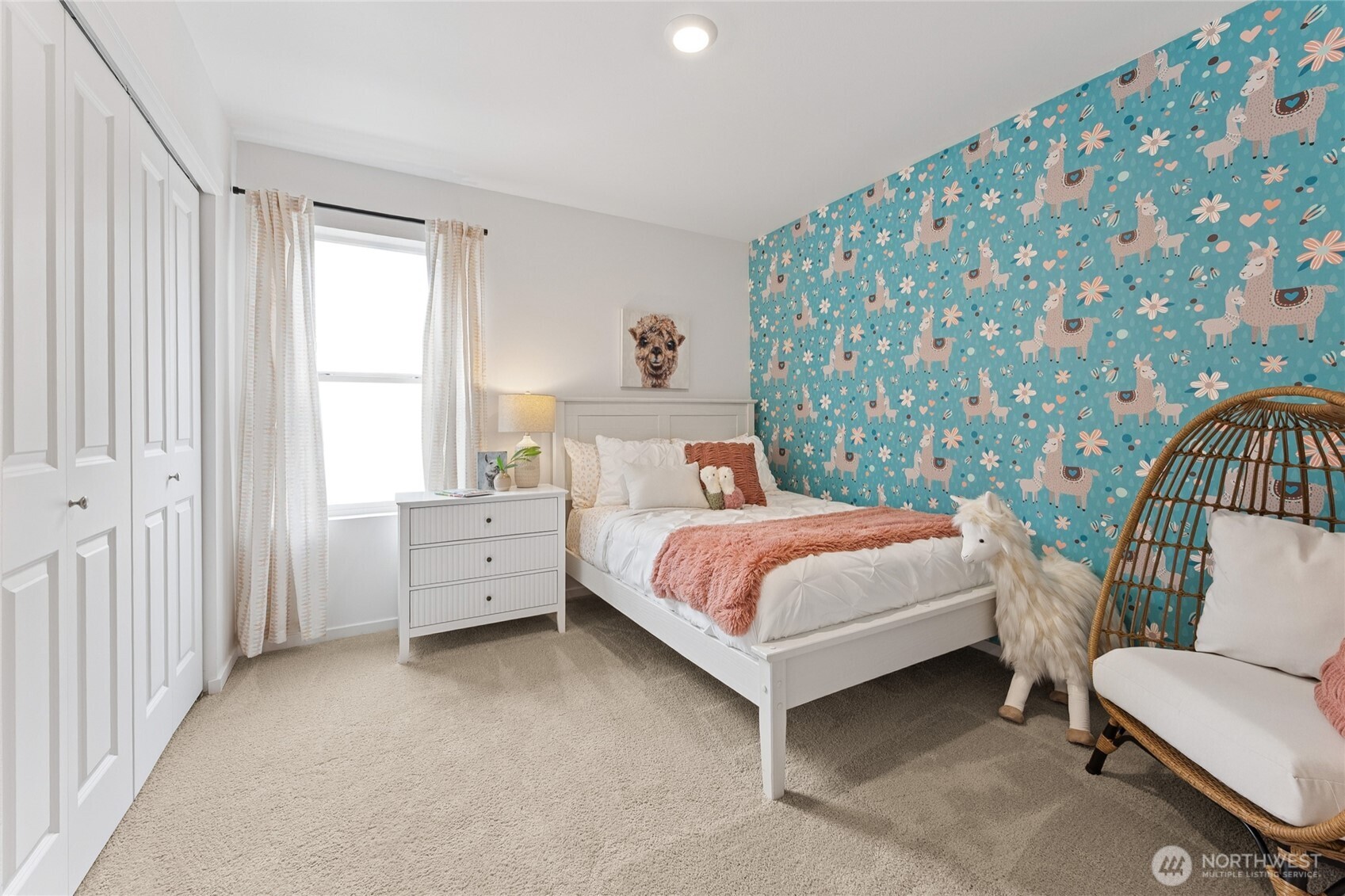 Upstairs laundry room with a folding table.  Pictures are for representational purposes only, colors and features may vary.