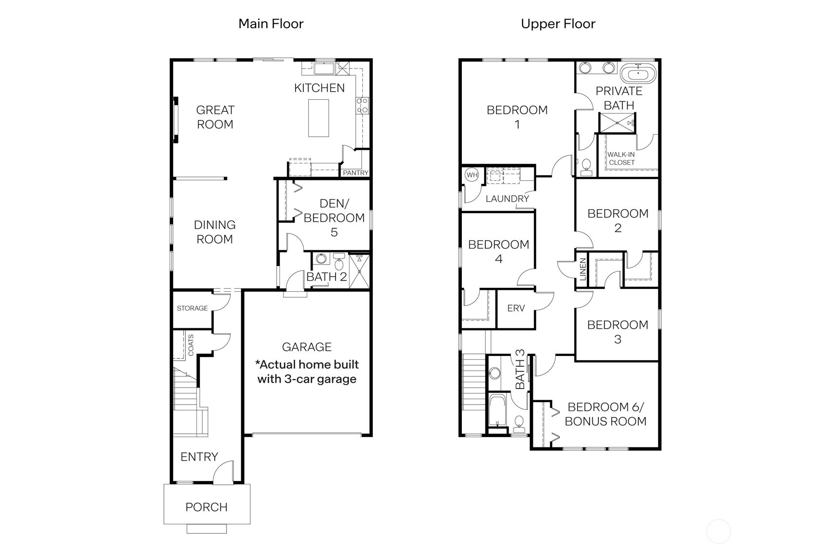 Rendering of actual home, colors will vary.