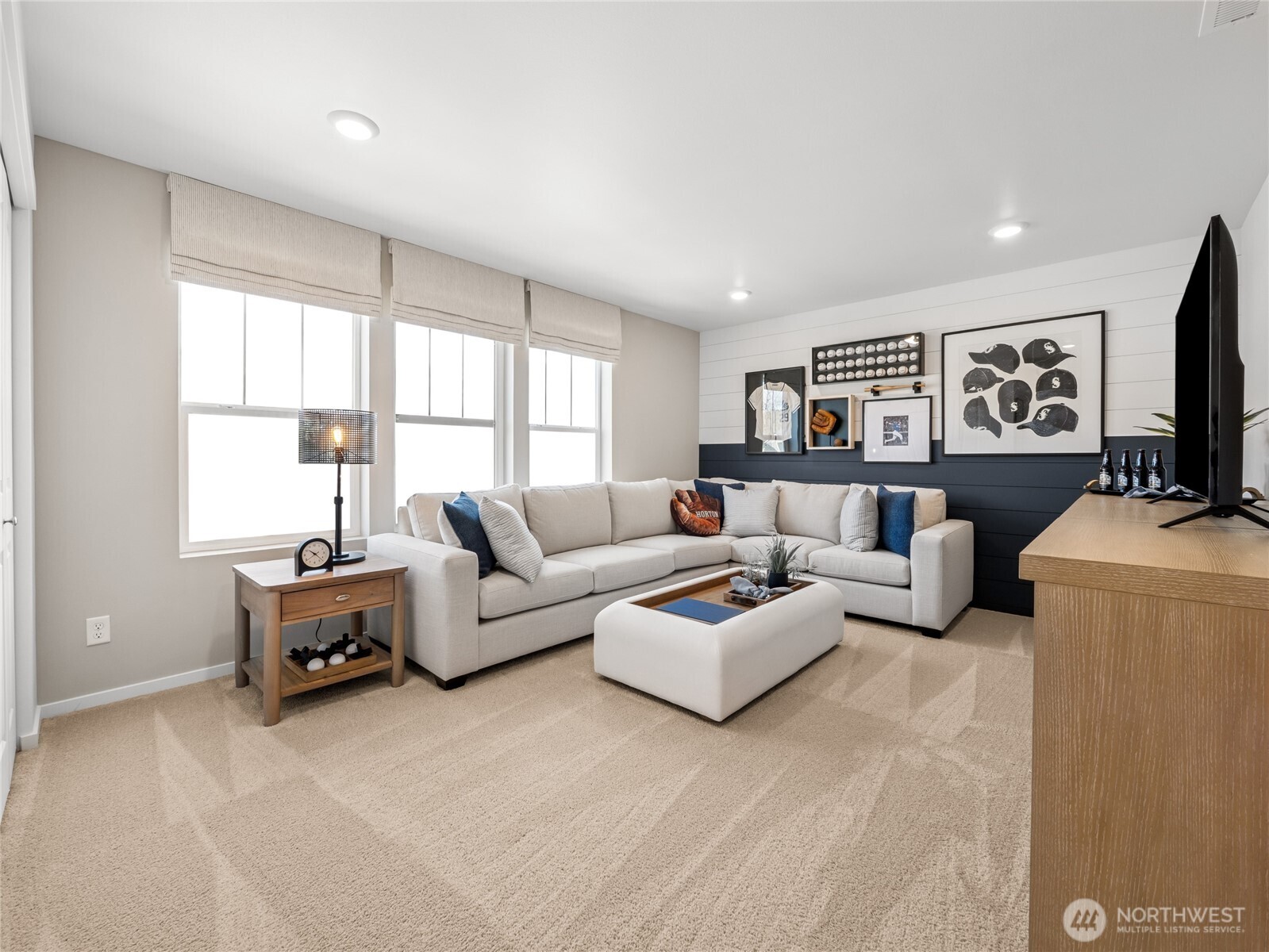 Large bonus room / bedroom over the garage.  How would you use this room?  Picture for representational purposes only, colors and features may vary.