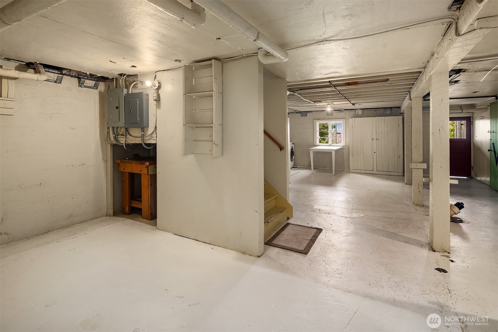 Over 1000ft2 of unfinished basement with seven foot ceilings ready to be redone.