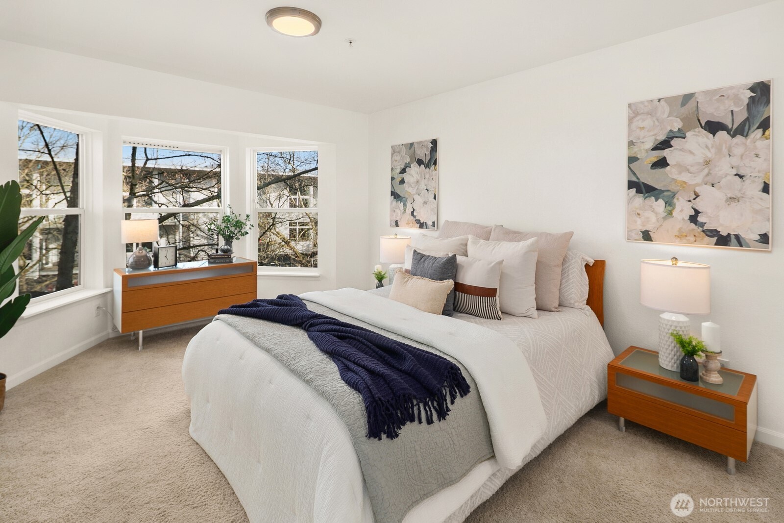 Living room with private balcony