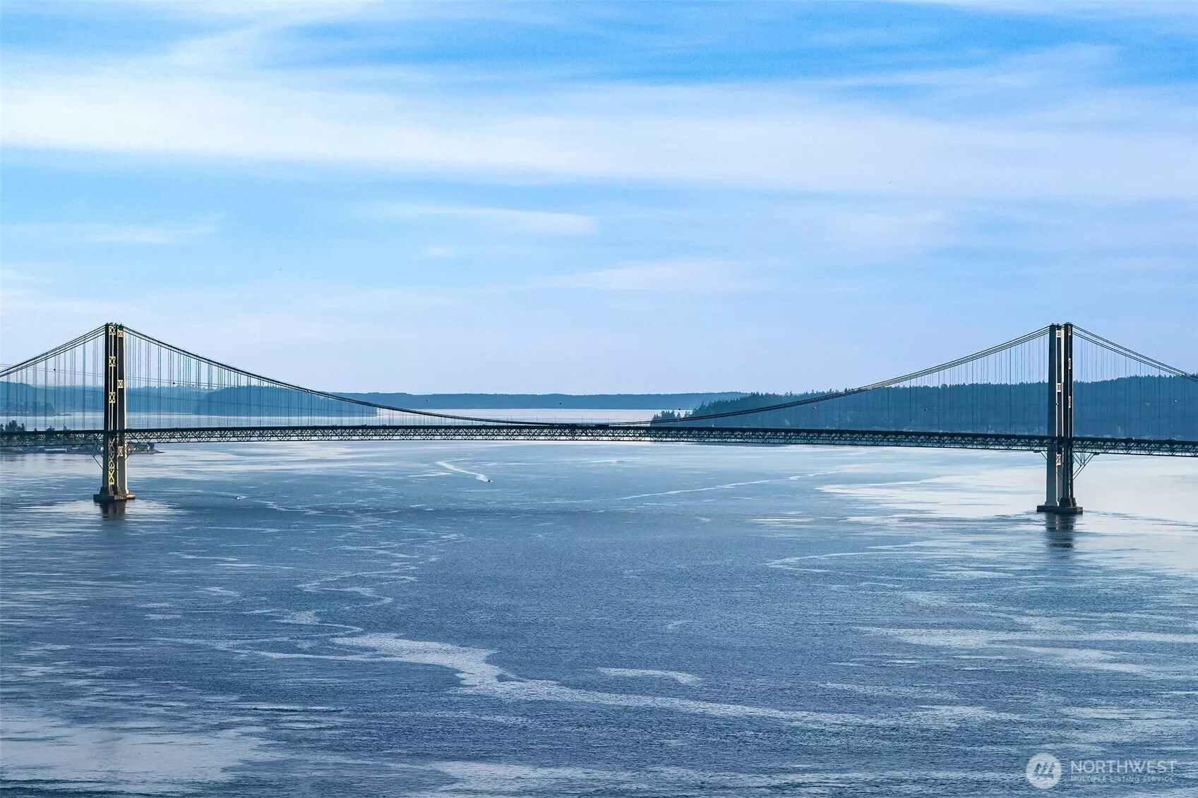 View architecture of the 2 Narrows Bridges  and simply a power point on the planet earth