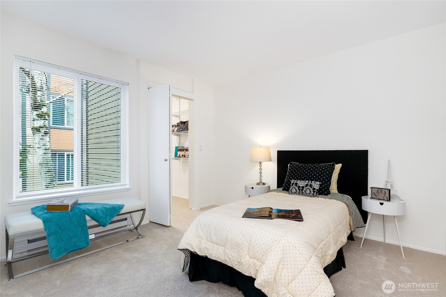 Guest Bedroom with large walkin closet