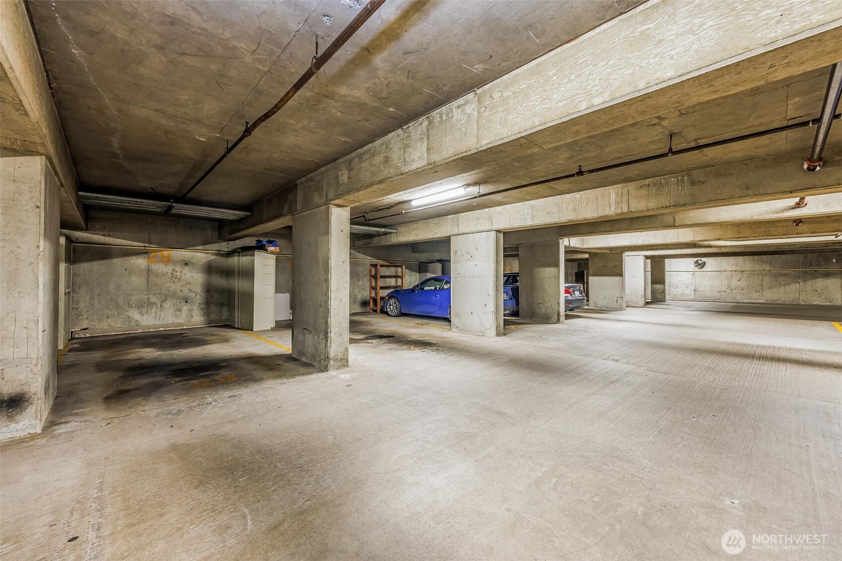 Secure parking in building