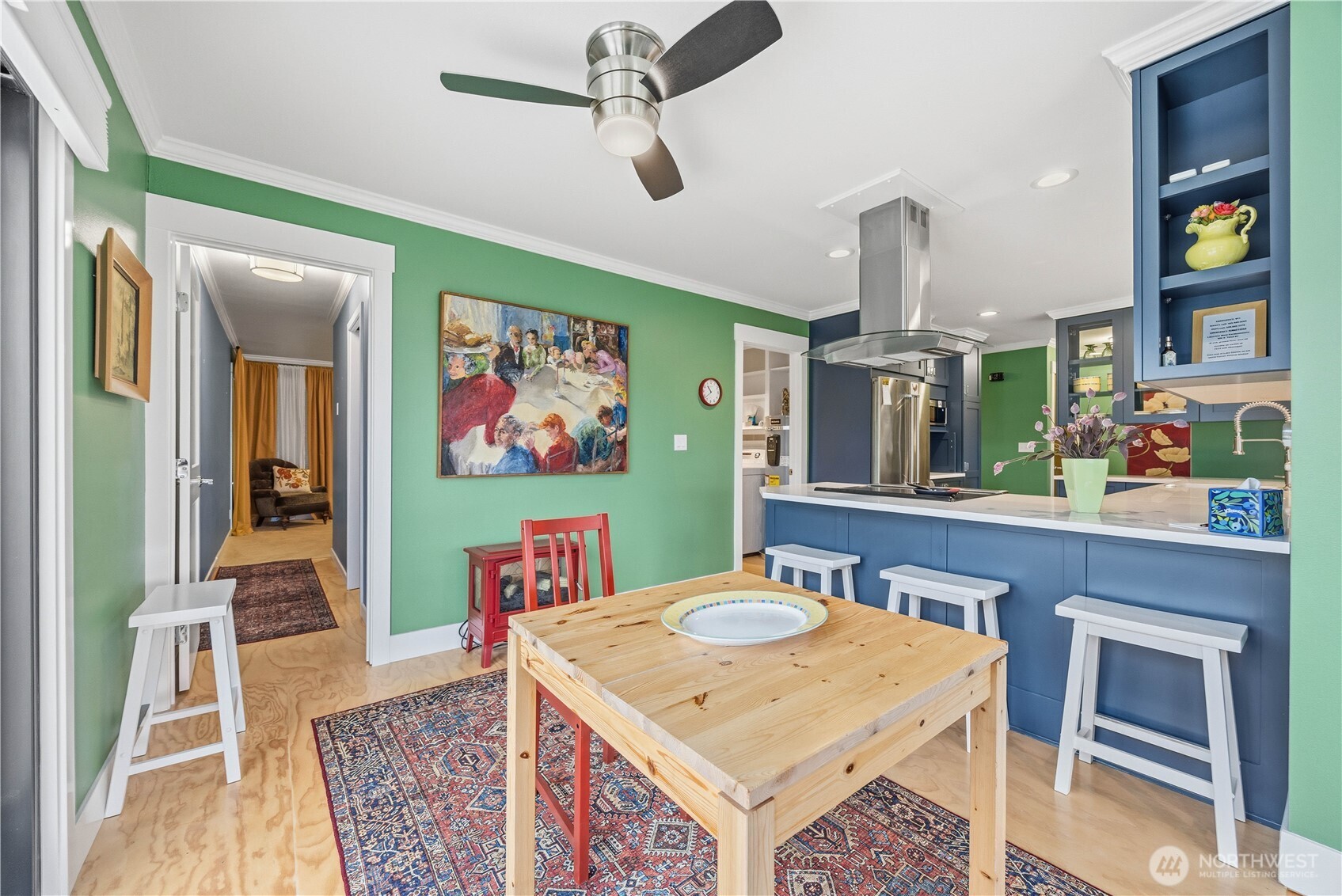 This space awaits your dining furnishings, with room for your needs.