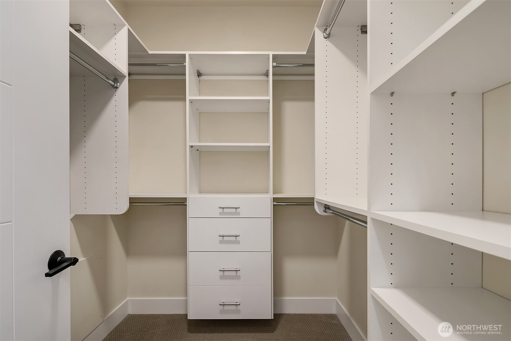 One of two primary closets