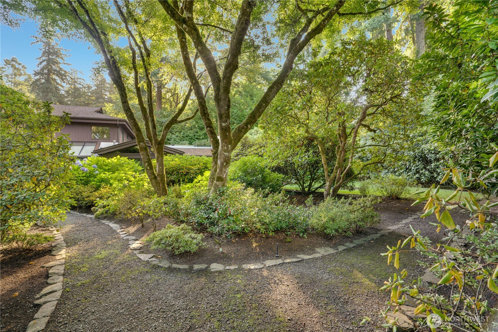 Graveled pathways thru the gardens