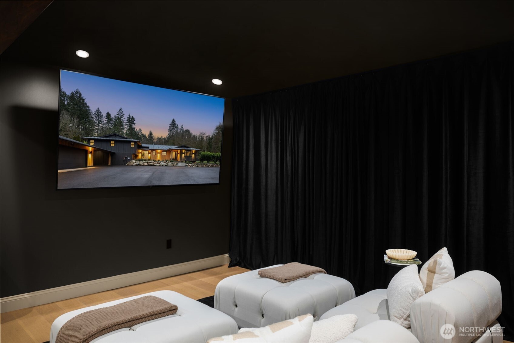 Theater room creates the perfect setting for memorable nights at home.
