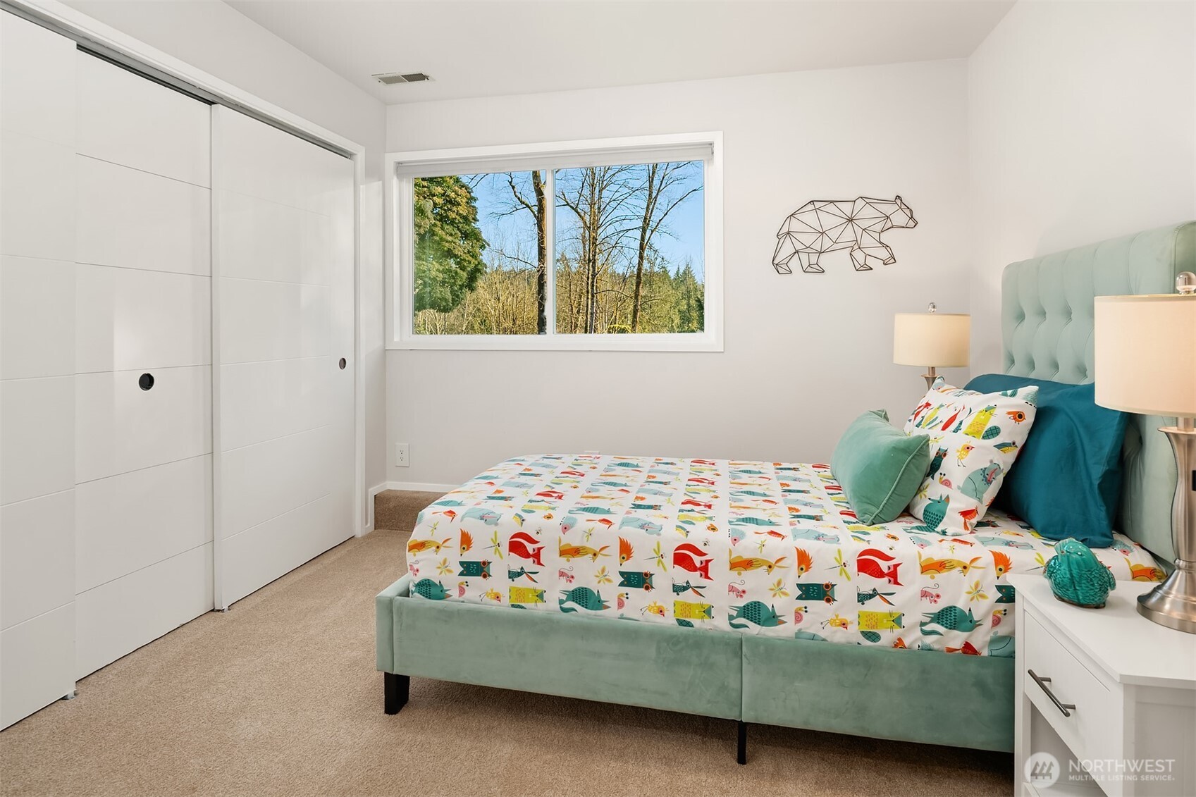 Remodeled full bathroom on the lower level.