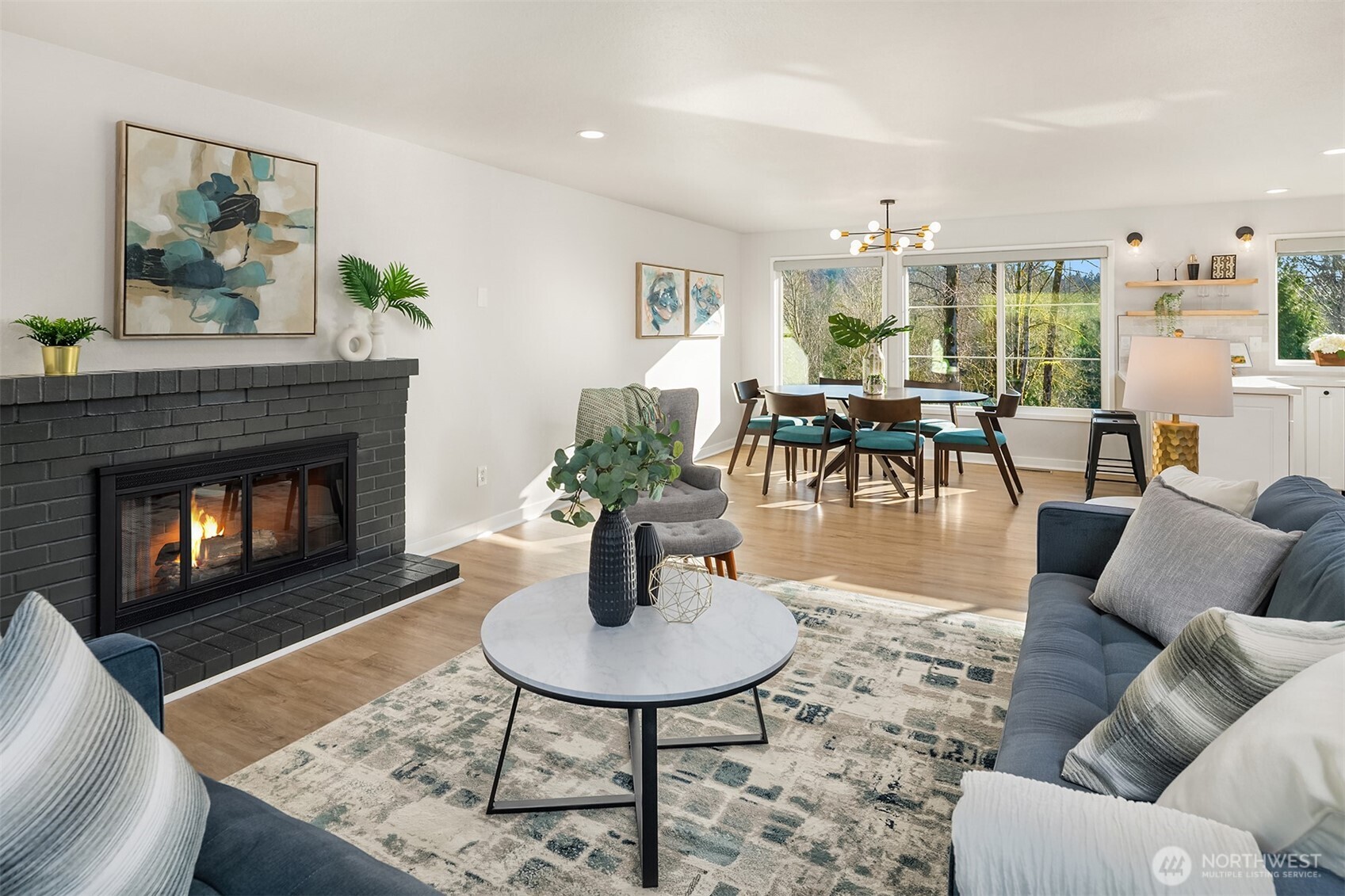 Beautiful open plan living/kitchen/dining area is the heart of the home.