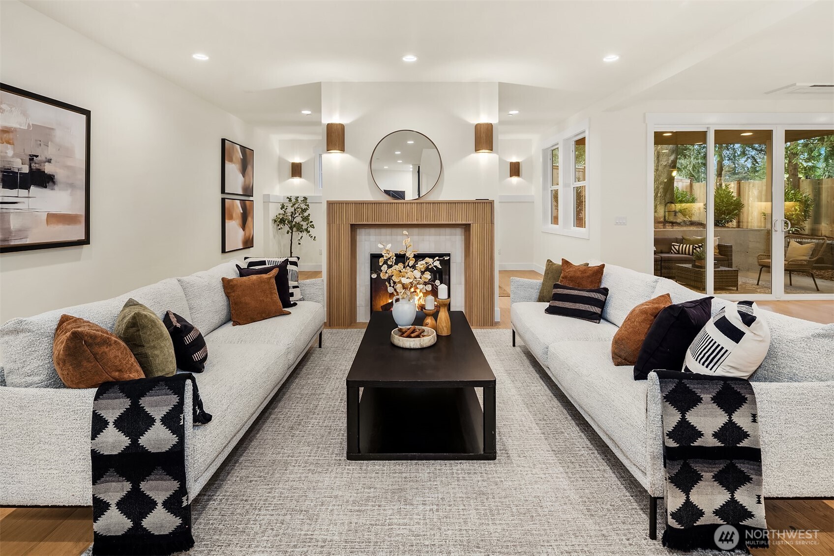 Covered patio is pre-wired for heat for future enjoyment