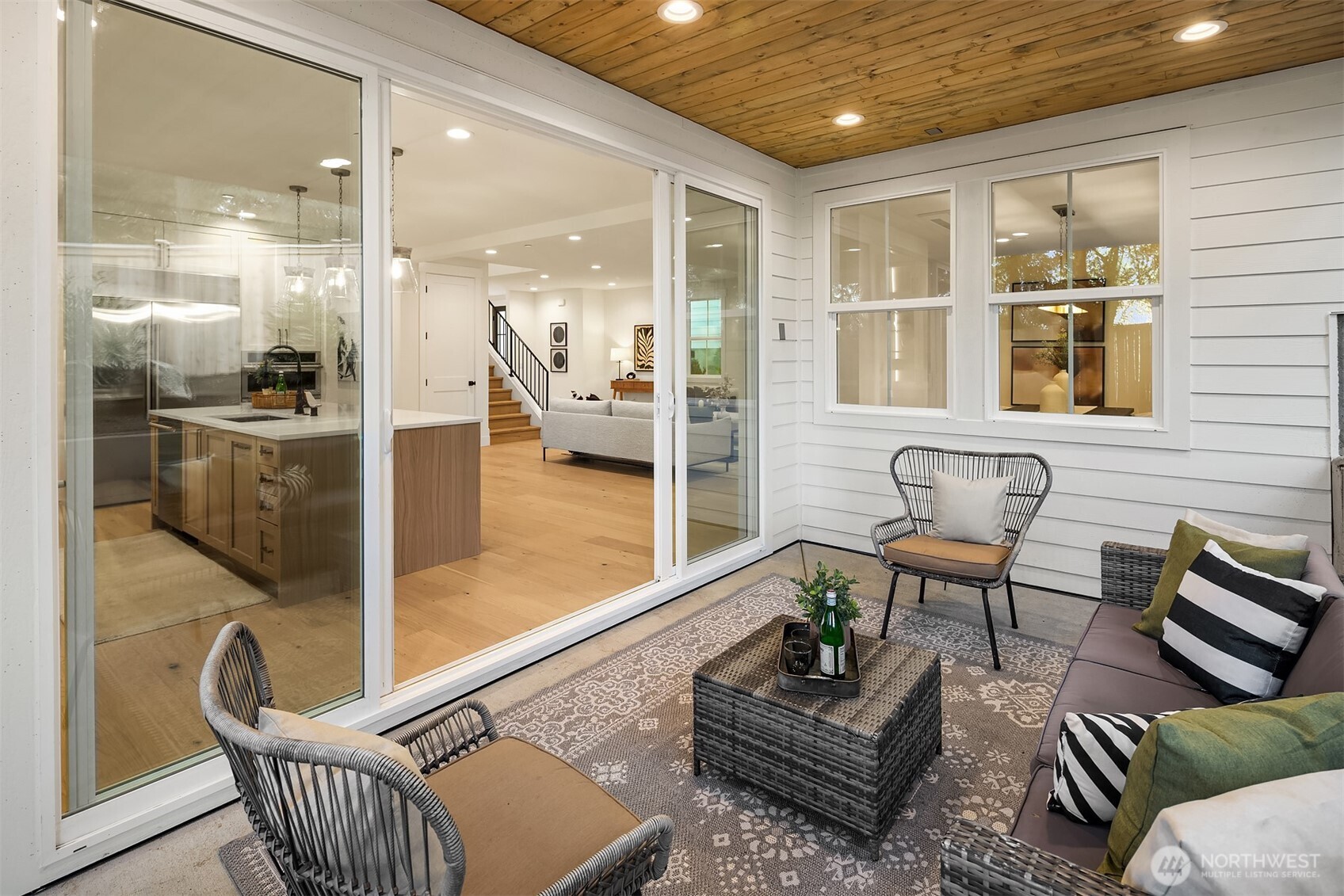 Covered patio is pre-wired for heat for future enjoyment
