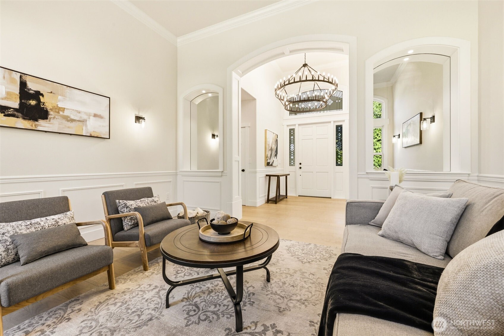 Welcome guests into your parlor with gas fireplace.