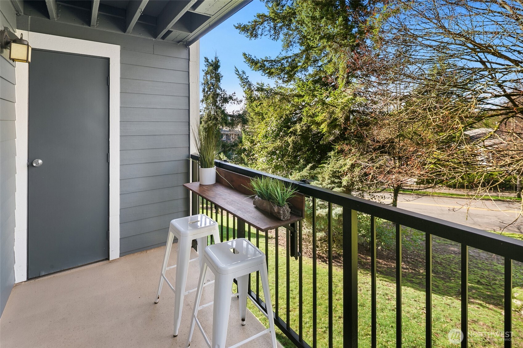 This private balcony offers a nice spot for morning coffee or even some laptop work on a nice day!