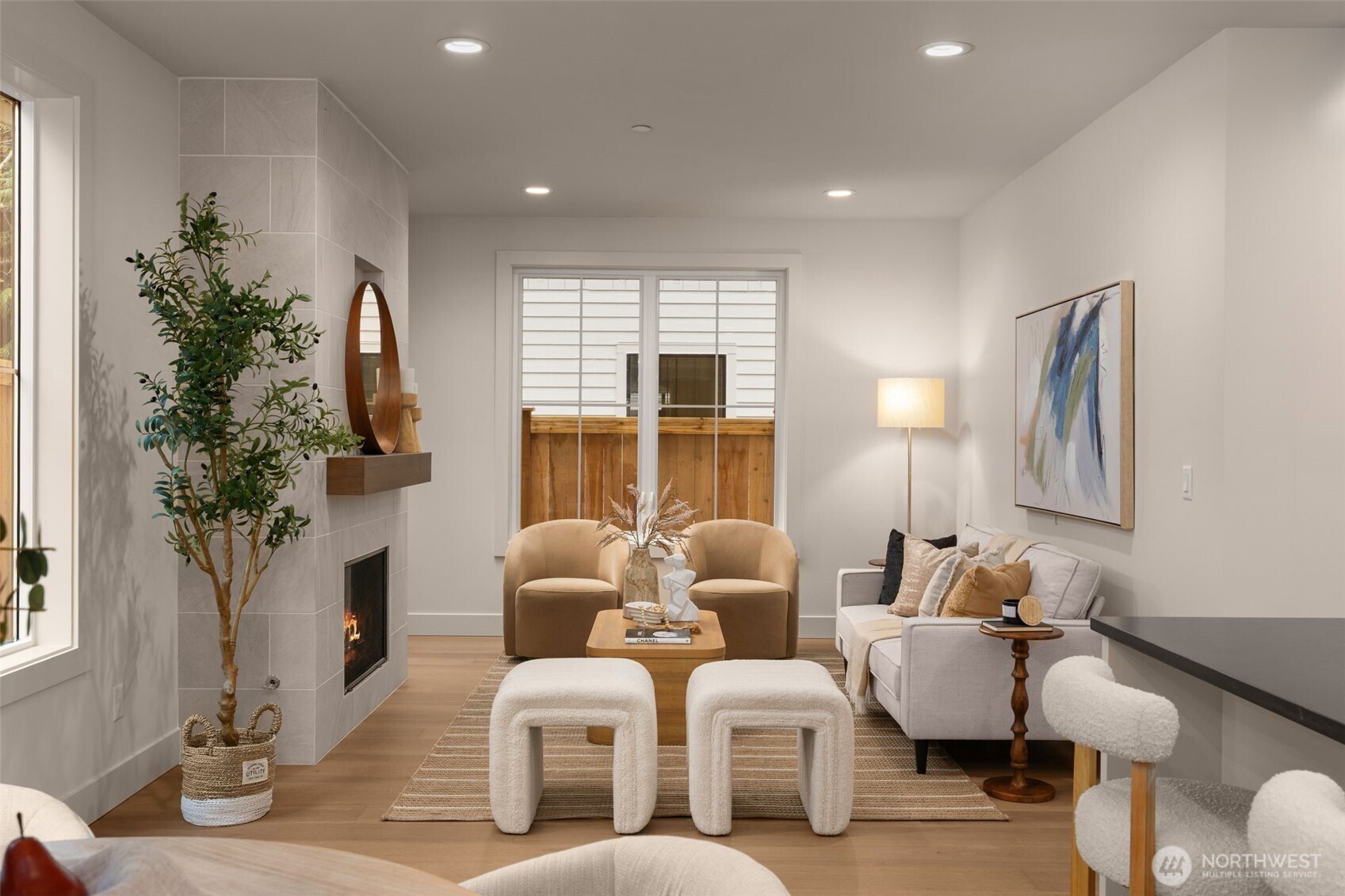 Main-level powder room