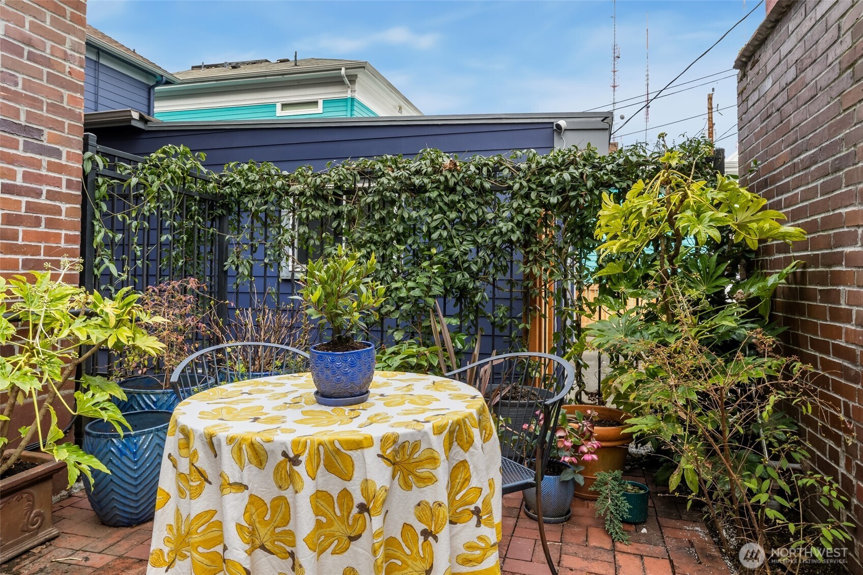 Back Patio. This is officially a common area, but it is rarely used except by the owners of this unit.