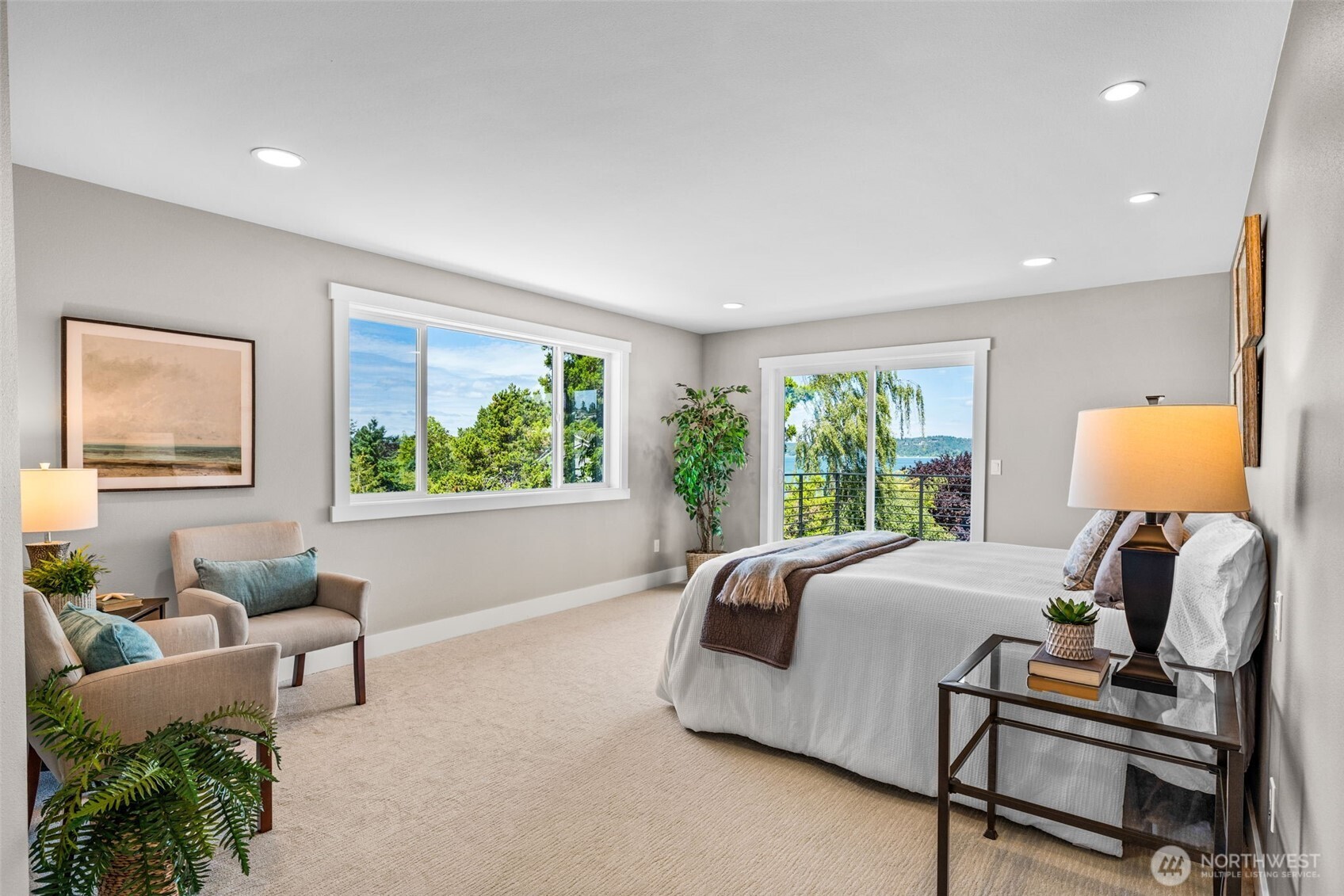 Spacious, light filled Primary Suite.