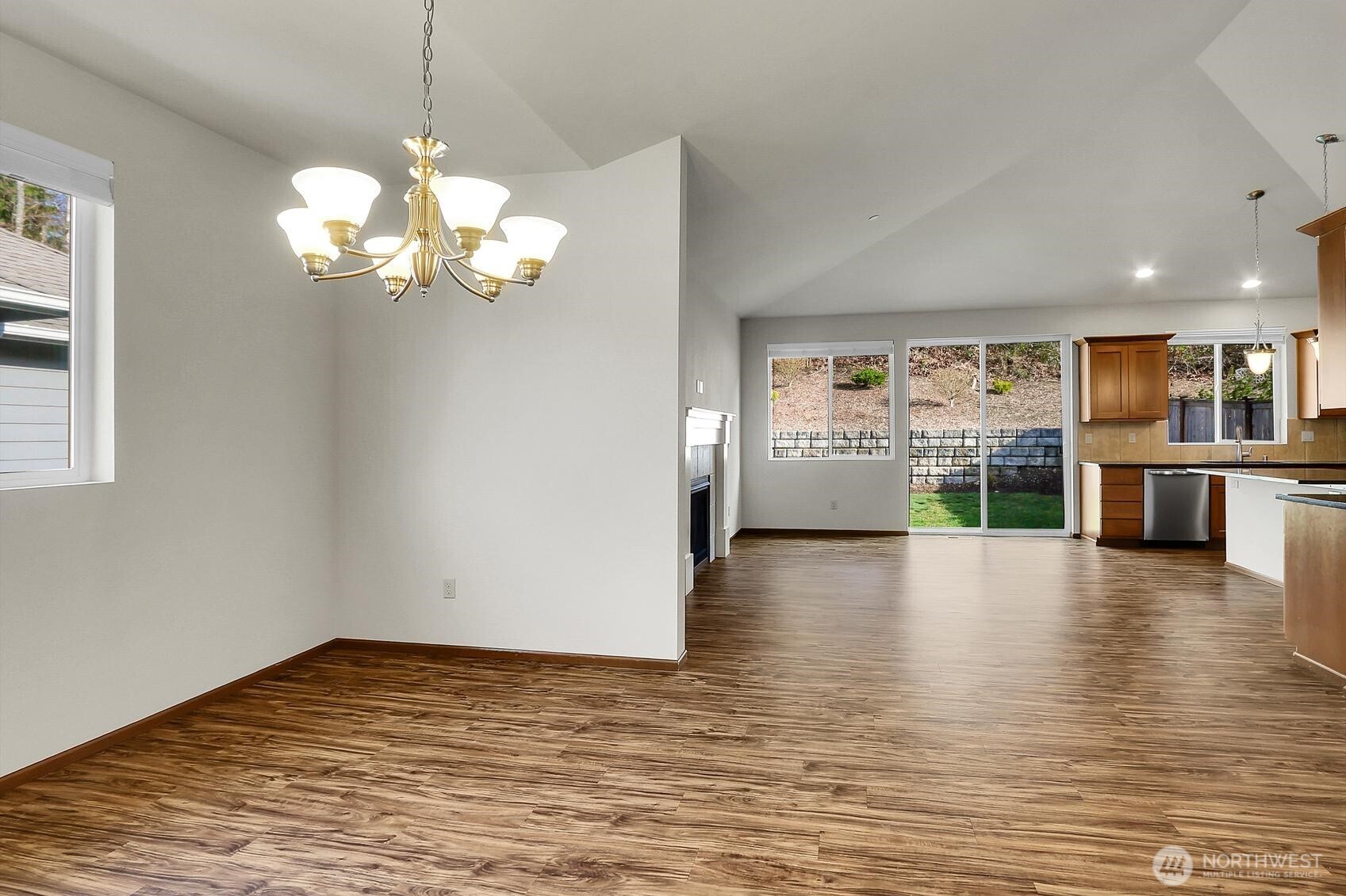 Vaulted ceilings and lots of windows create a wide open feel!
