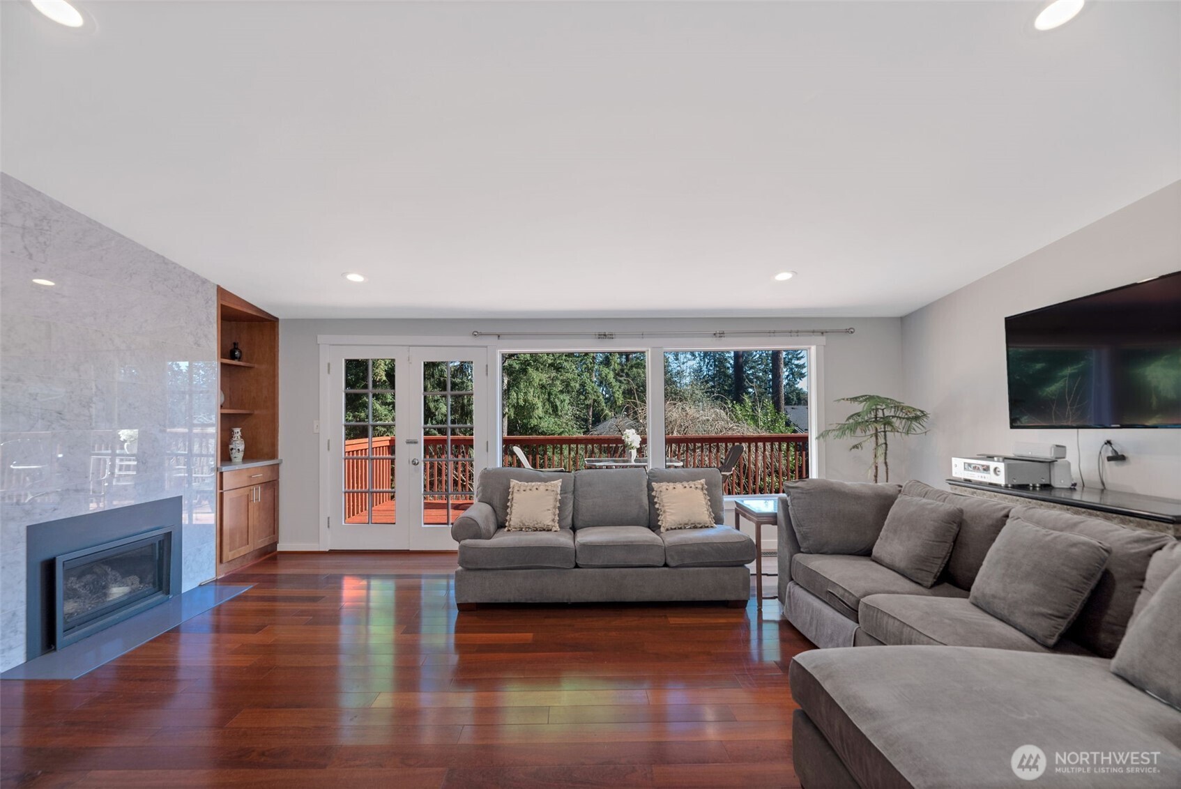 Living room and deck