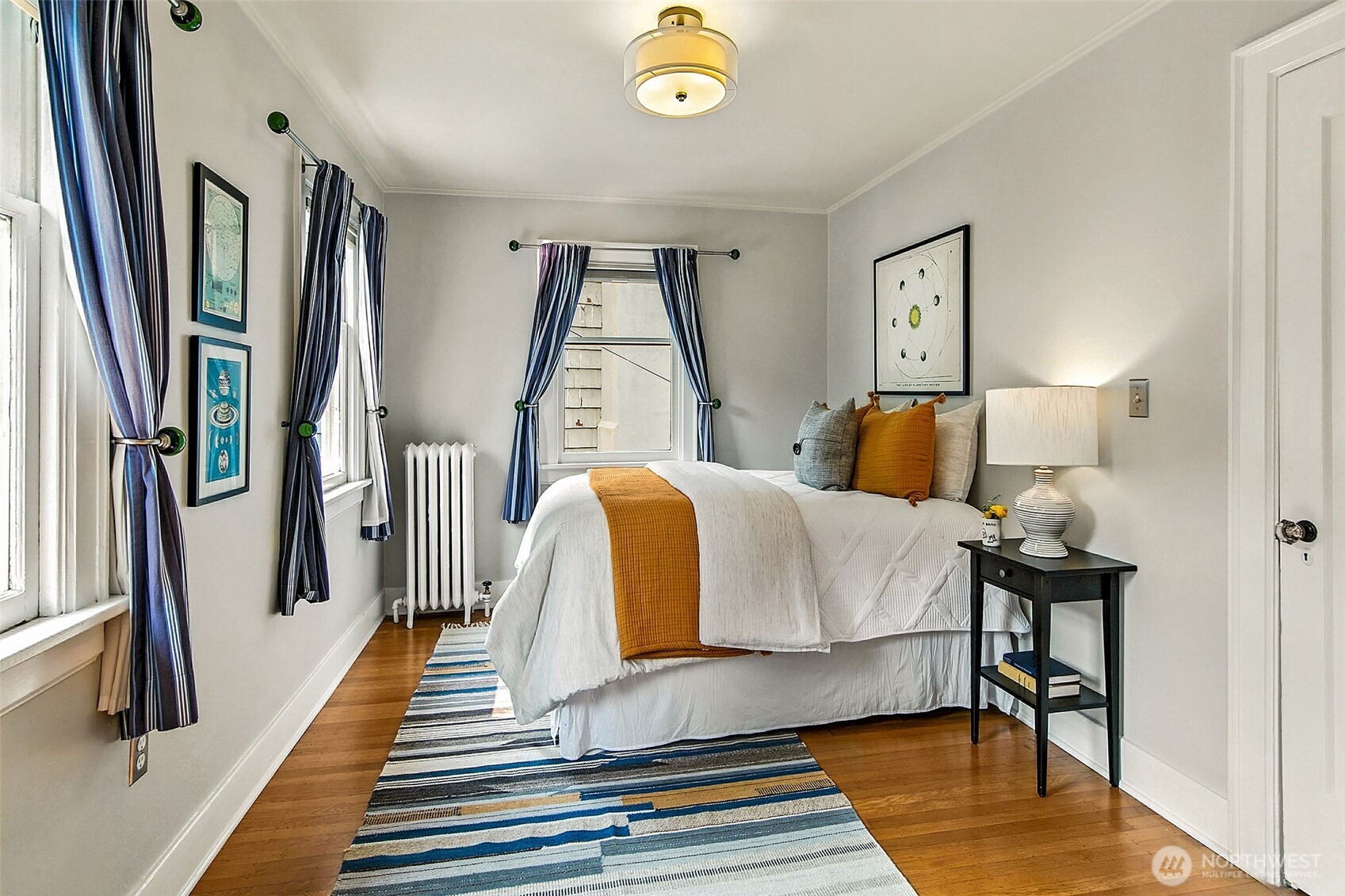 Bedroom three looks out to the garden.