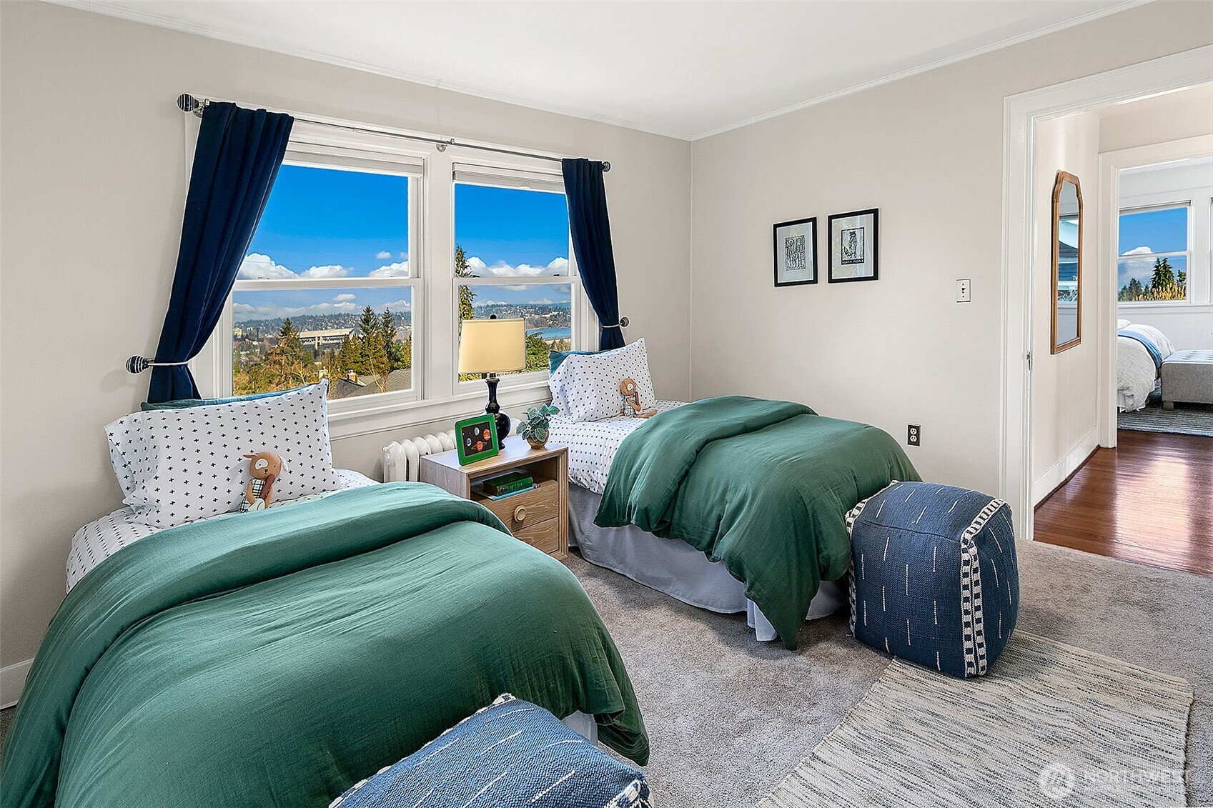 Downstairs there's another generous living space that can be used in multiple ways.