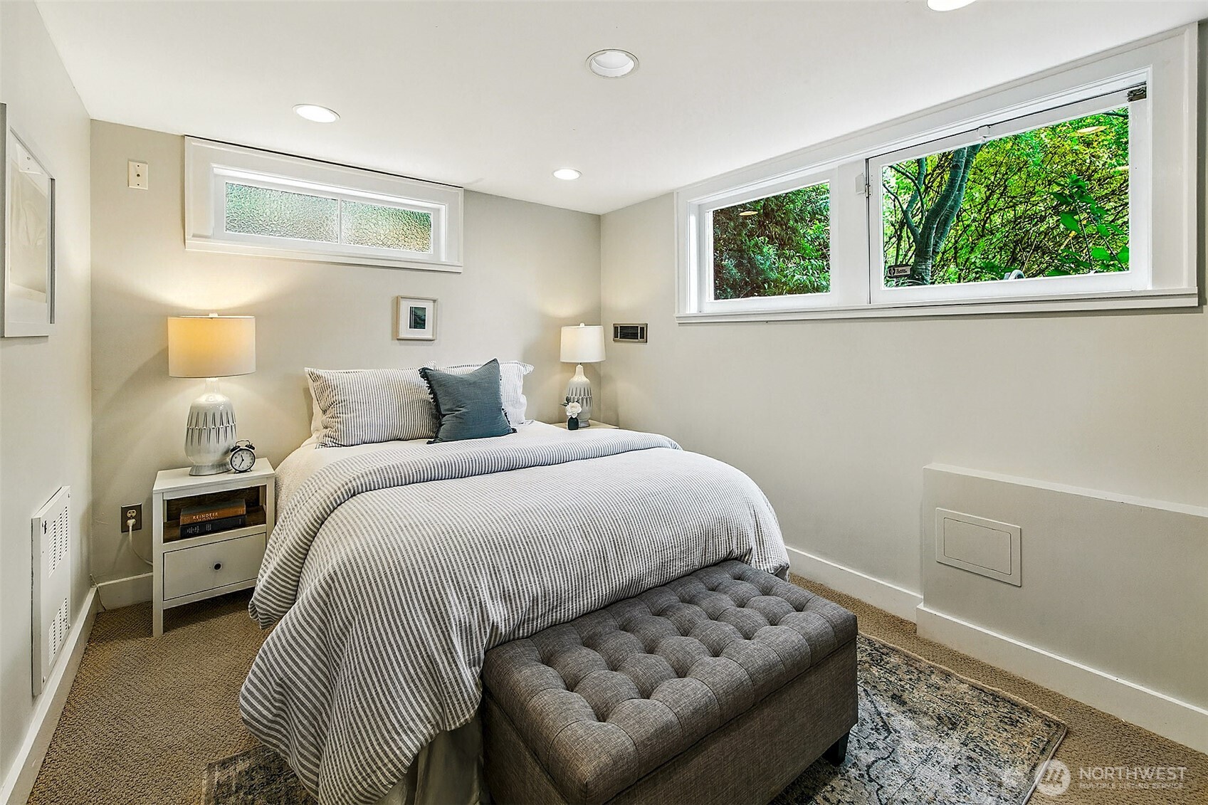 The fourth bedroom on the lower level is big, bright, and private. Guest room? Home office? You decide.