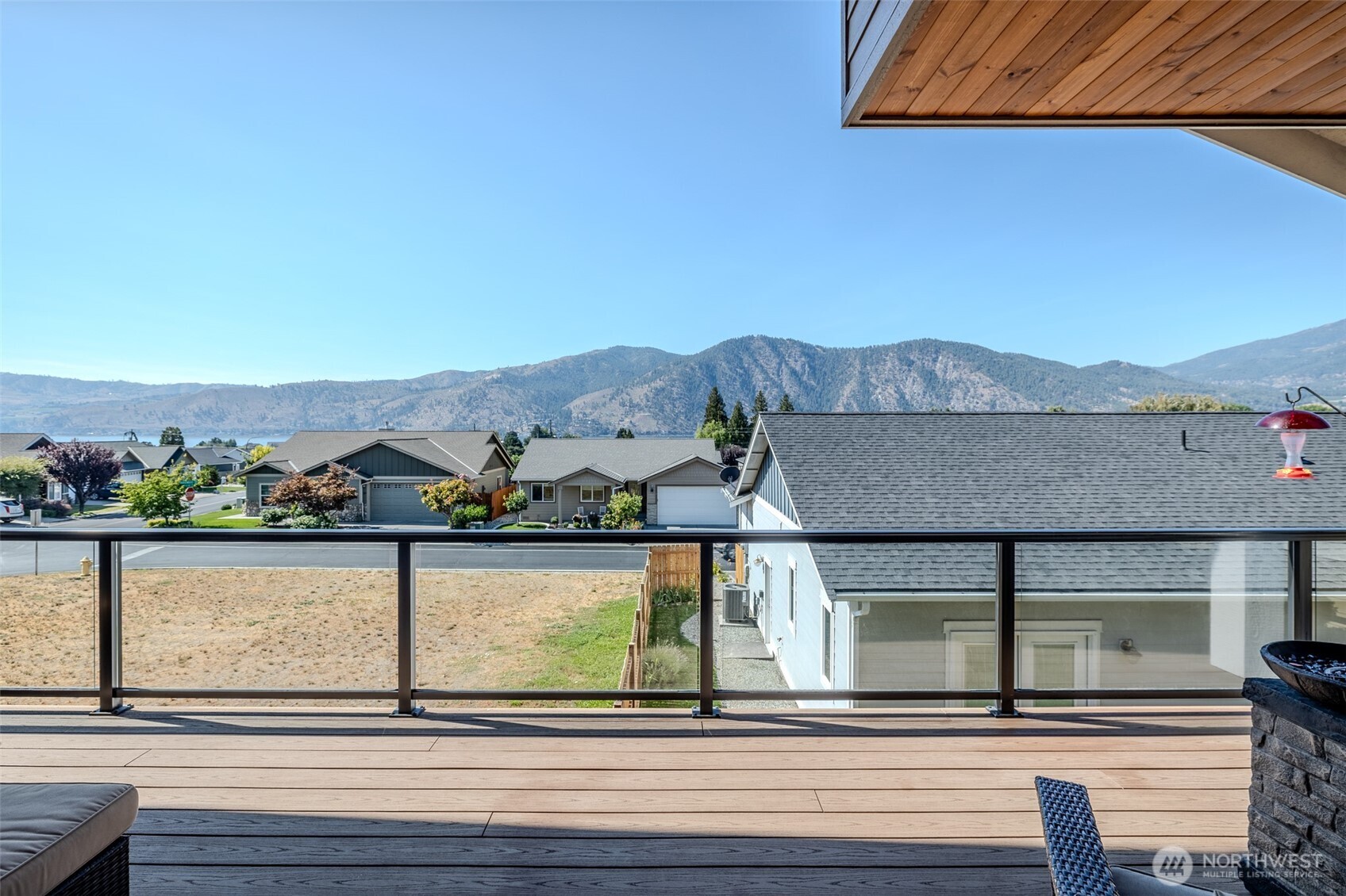 Large deck off the primary and living room. Amazing space with gorgeous views!