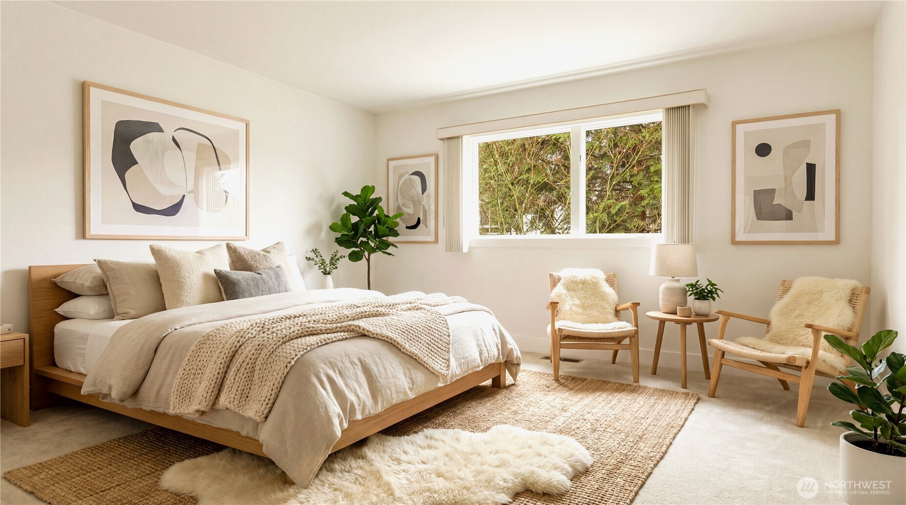 Upstairs bedroom has walk-in closet